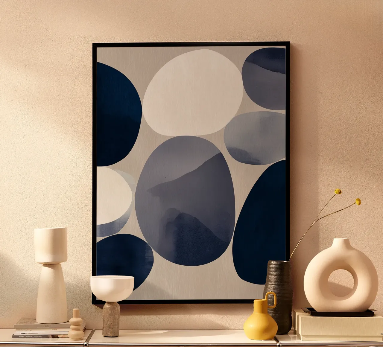 Moduli Eclipse poster con telaio in legno da Seed & Signal