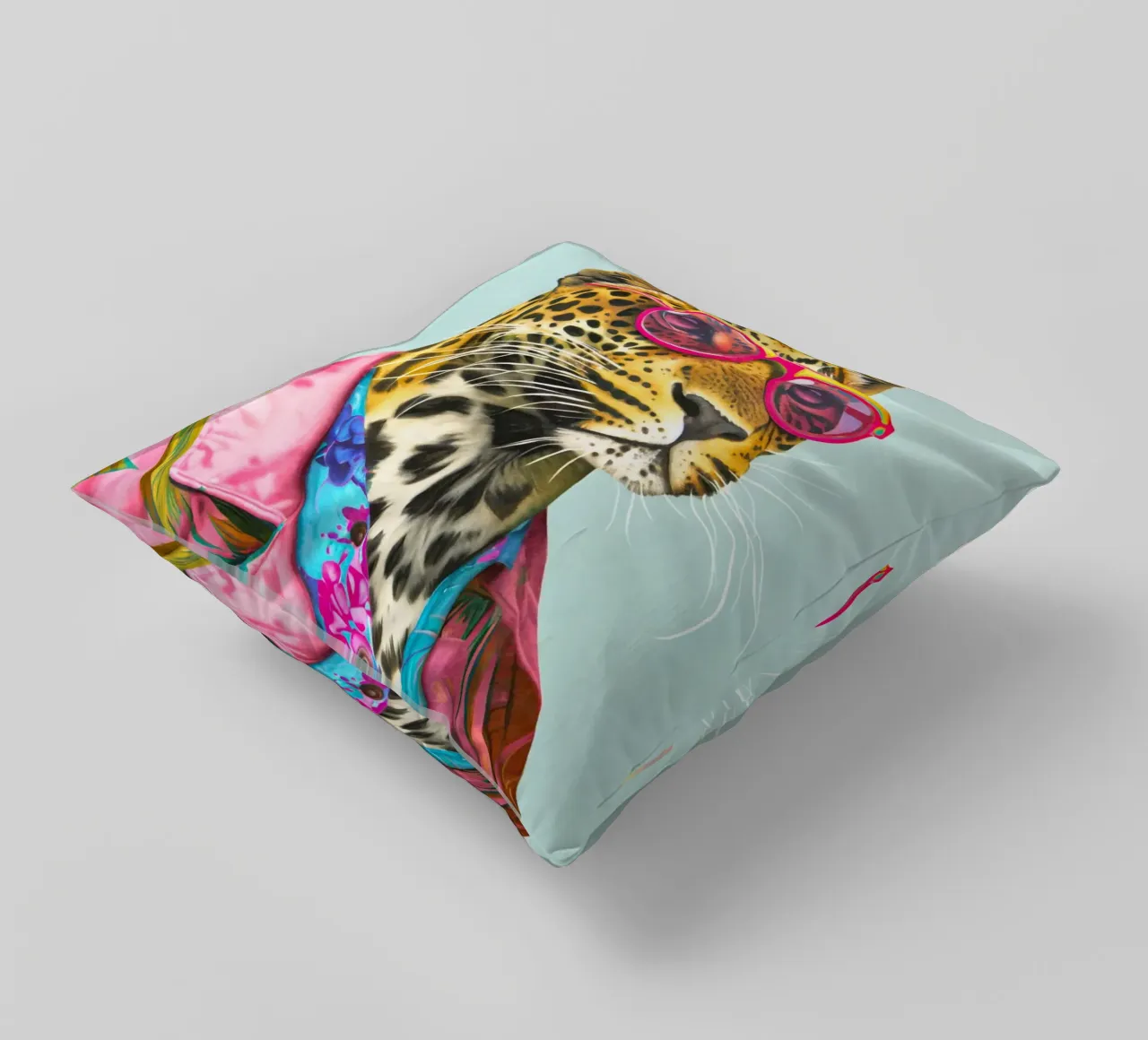 Icona di moda Ghepardo Dandy cuscino da Andrea Haase Animal Love