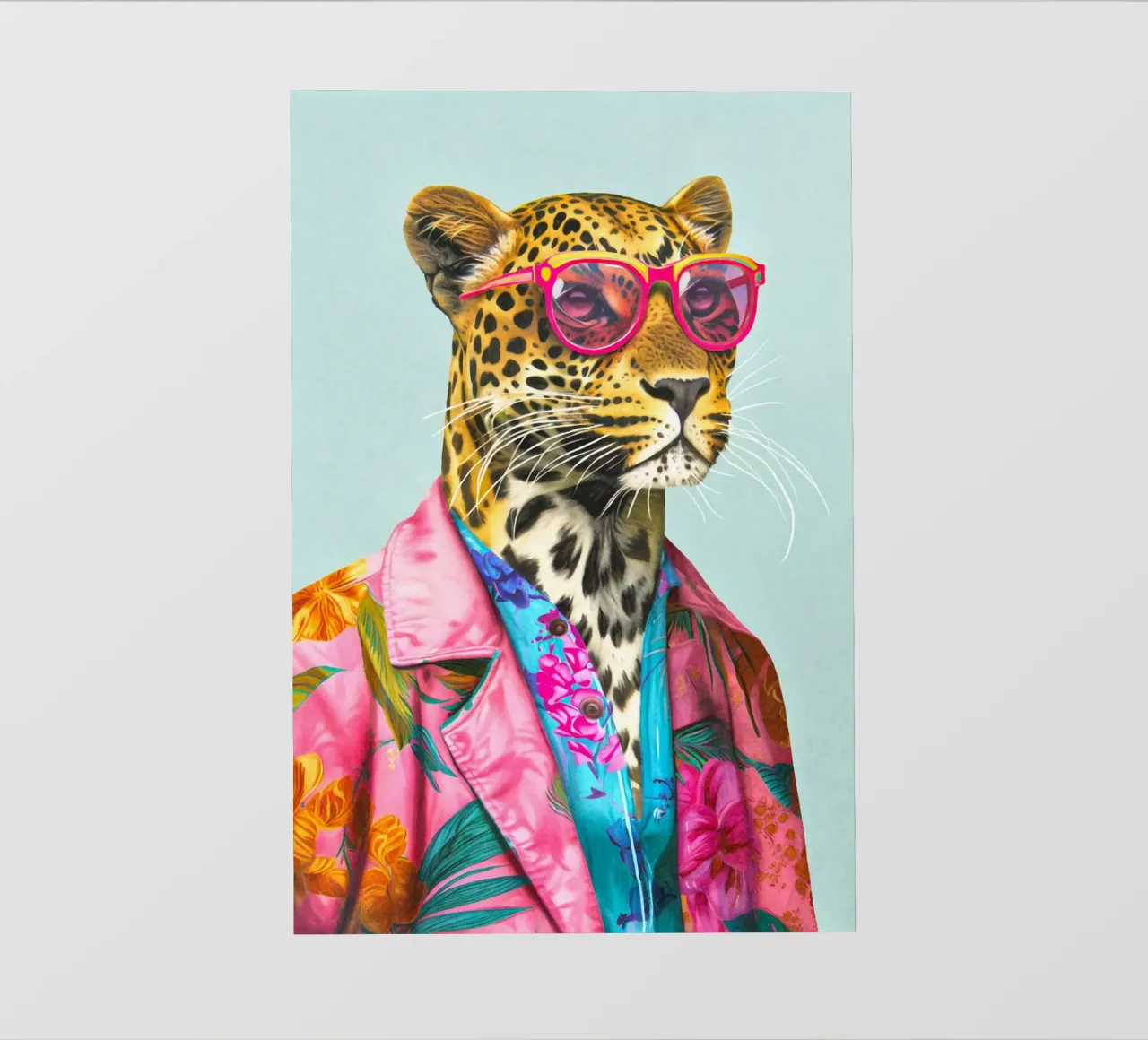 Icona di moda Ghepardo Dandy pellicola backlit da Andrea Haase Animal Love