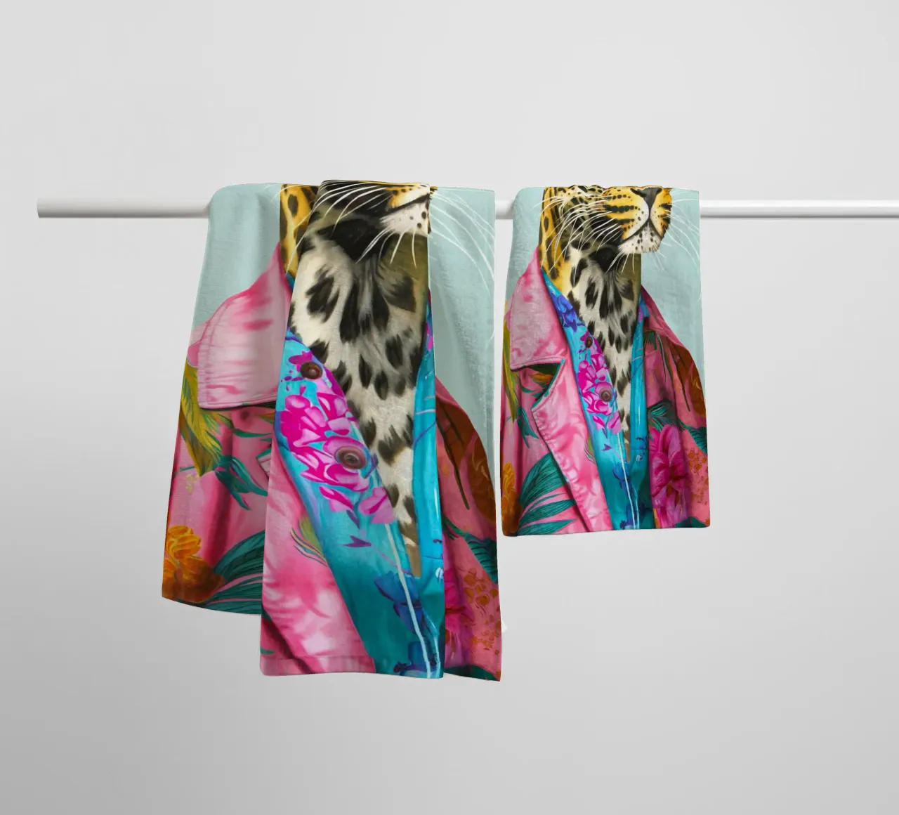 Icona di moda Ghepardo Dandy asciugamano da bagno da Andrea Haase Animal Love