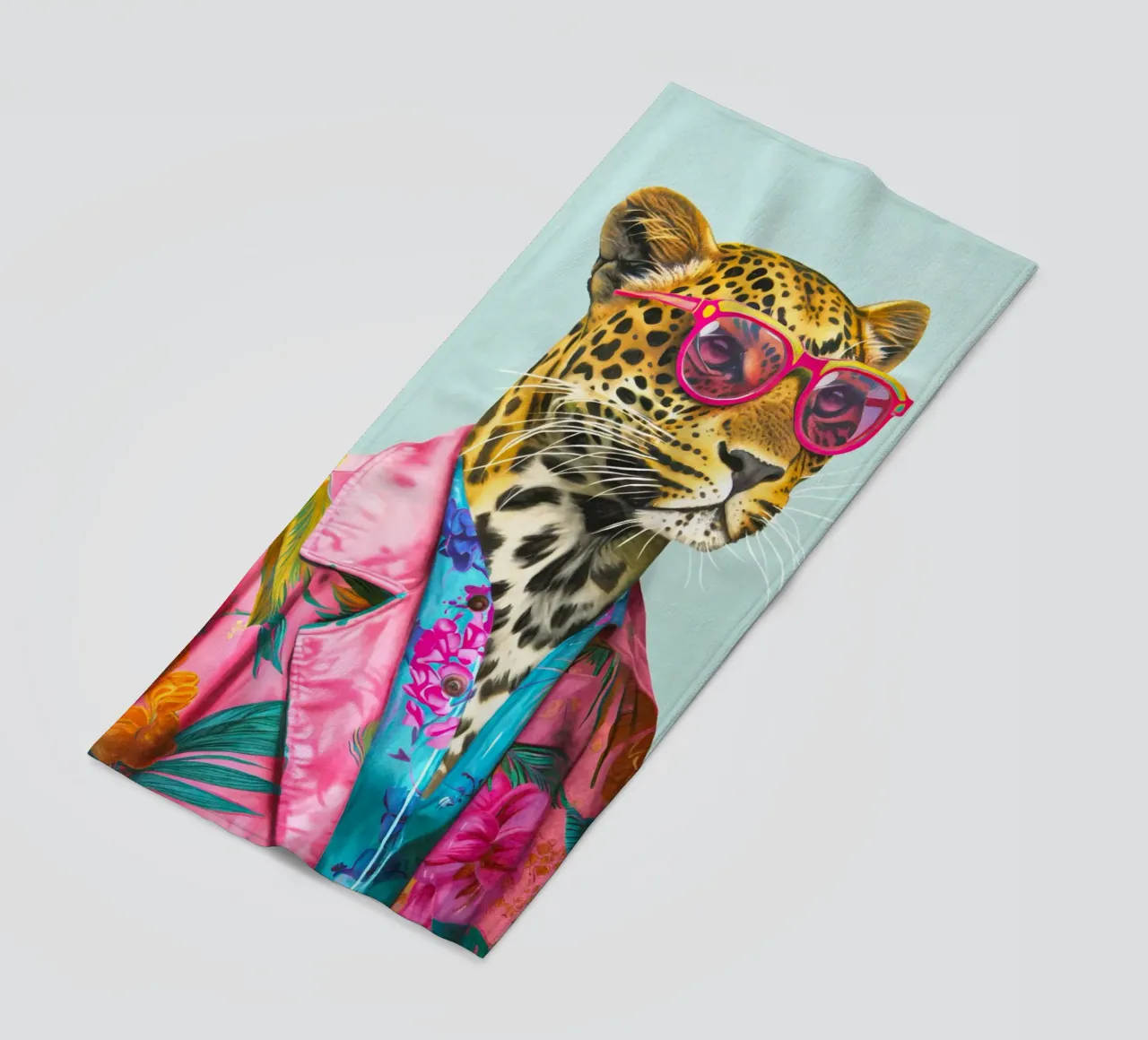 Icona di moda Ghepardo Dandy telo mare da Andrea Haase Animal Love