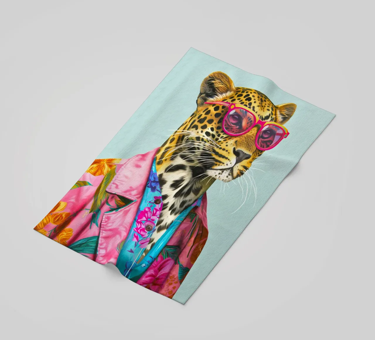 Icona di moda Ghepardo Dandy telo mare da Andrea Haase Animal Love