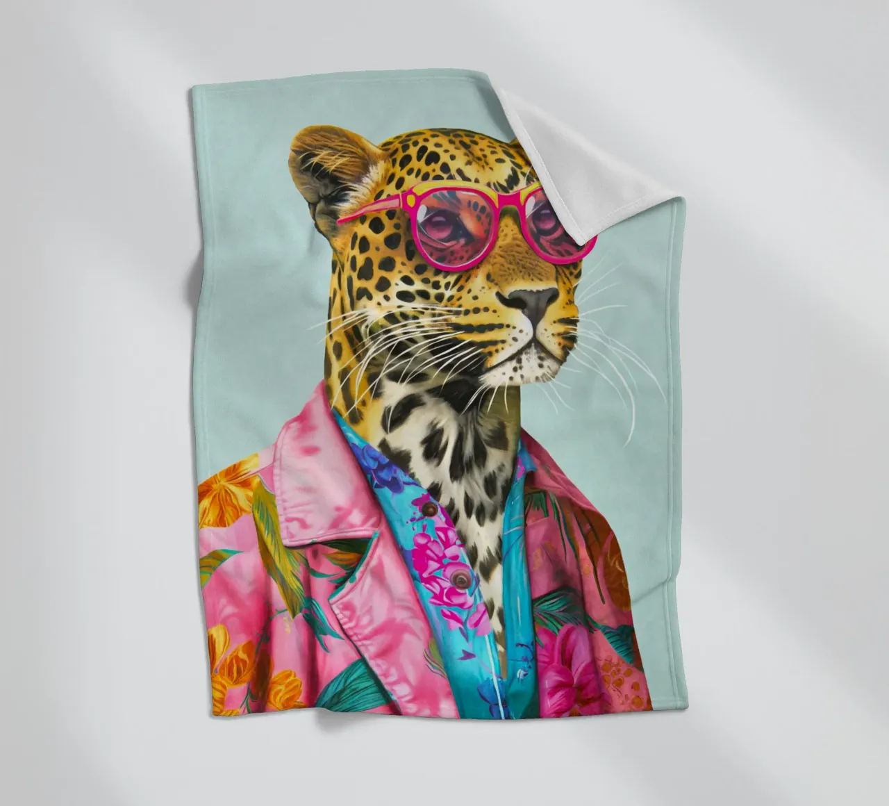 Icona di moda Ghepardo Dandy coperta in pile da Andrea Haase Animal Love