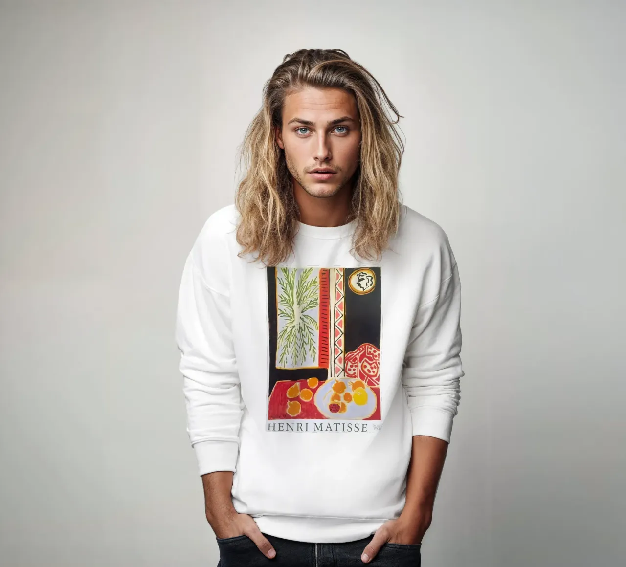 Dining table Abstract sweatshirt by DODOLAN STORE