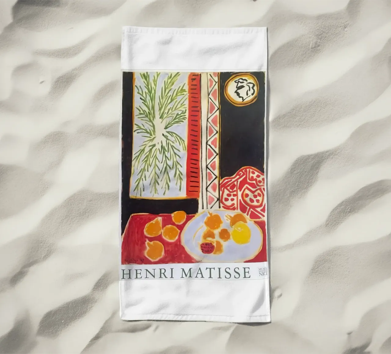 Dining table Abstract beach towel by DODOLAN STORE