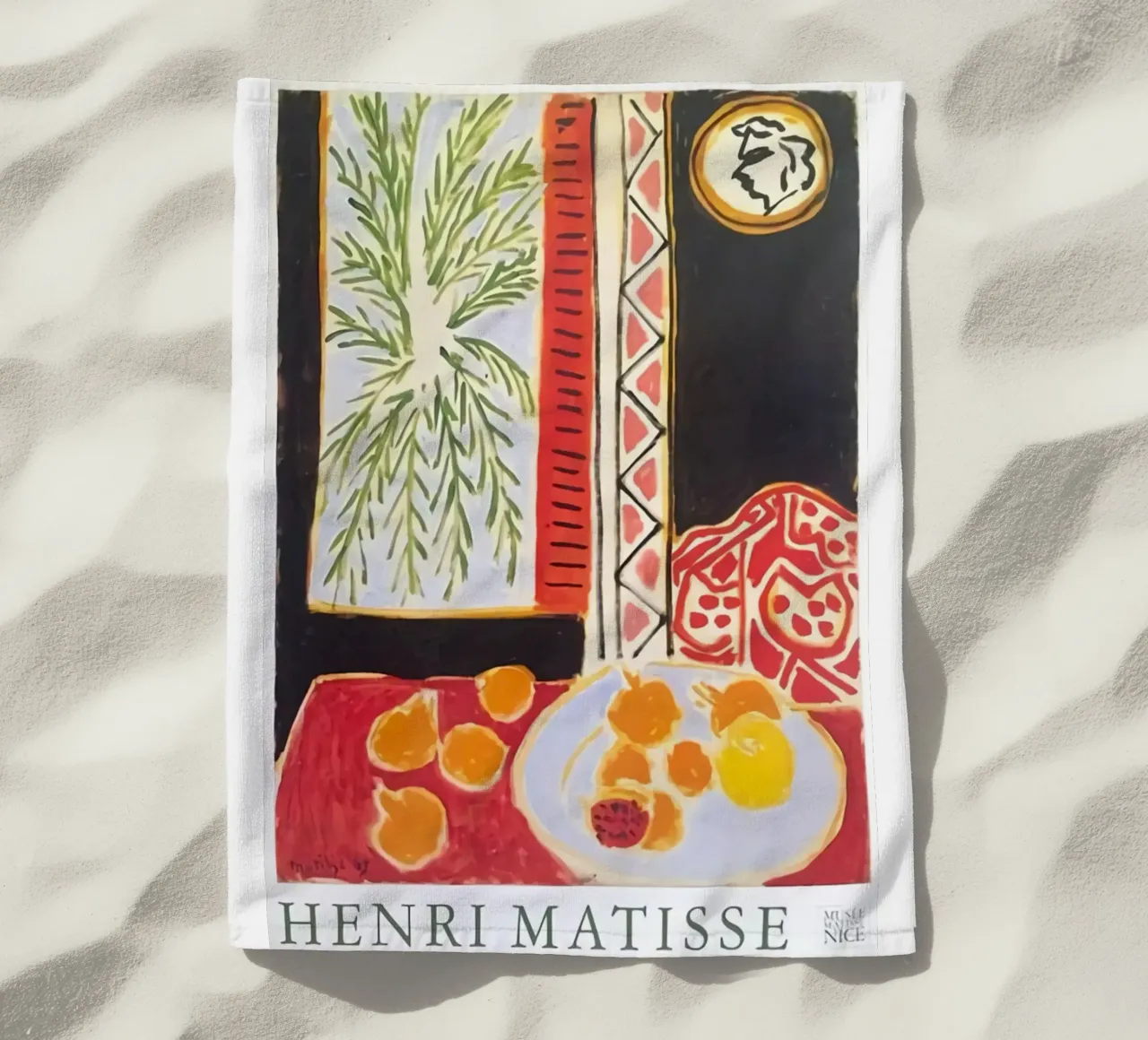 Dining table Abstract beach towel by DODOLAN STORE