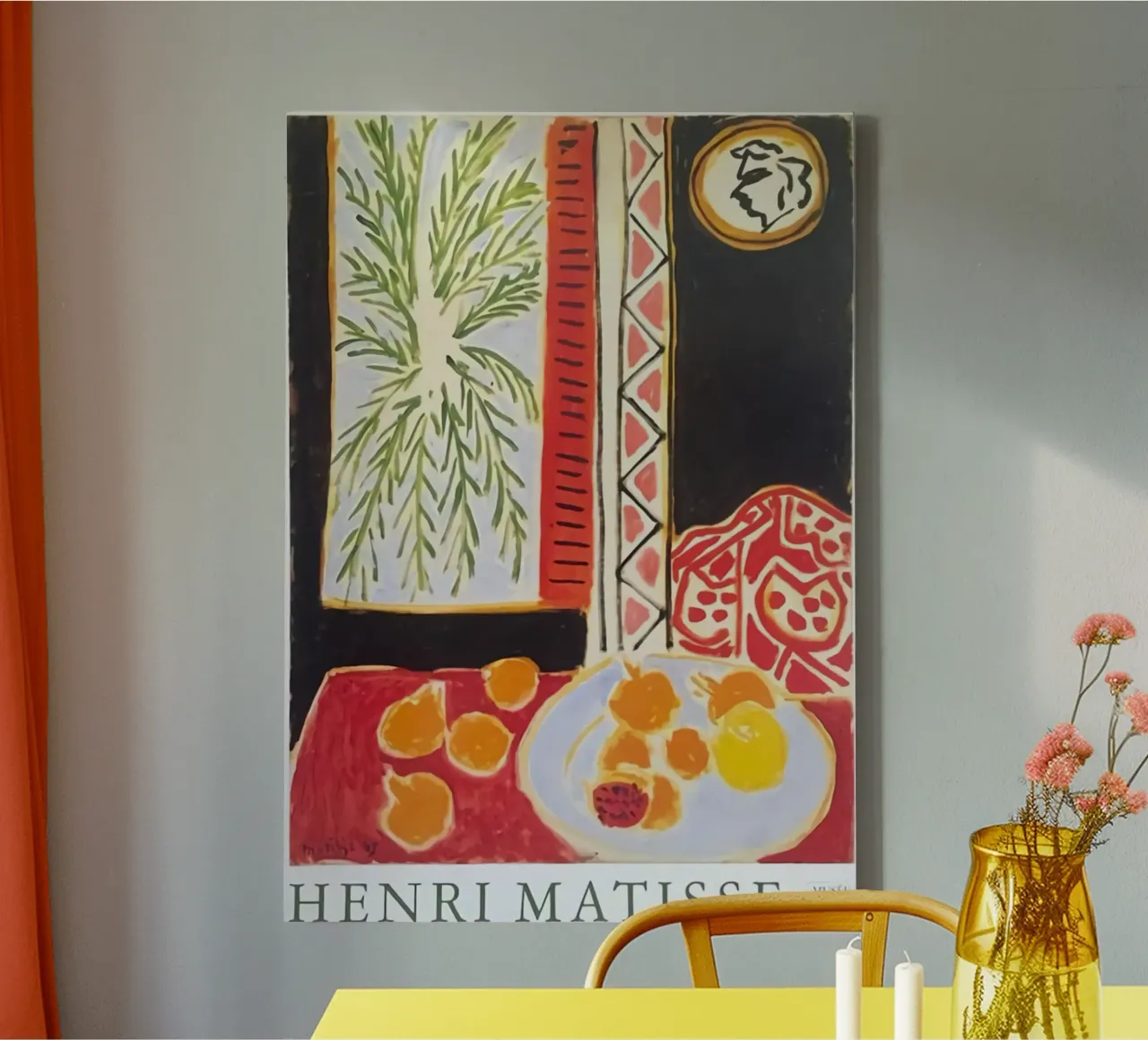 Eettafel Abstract canvas van DODOLAN STORE