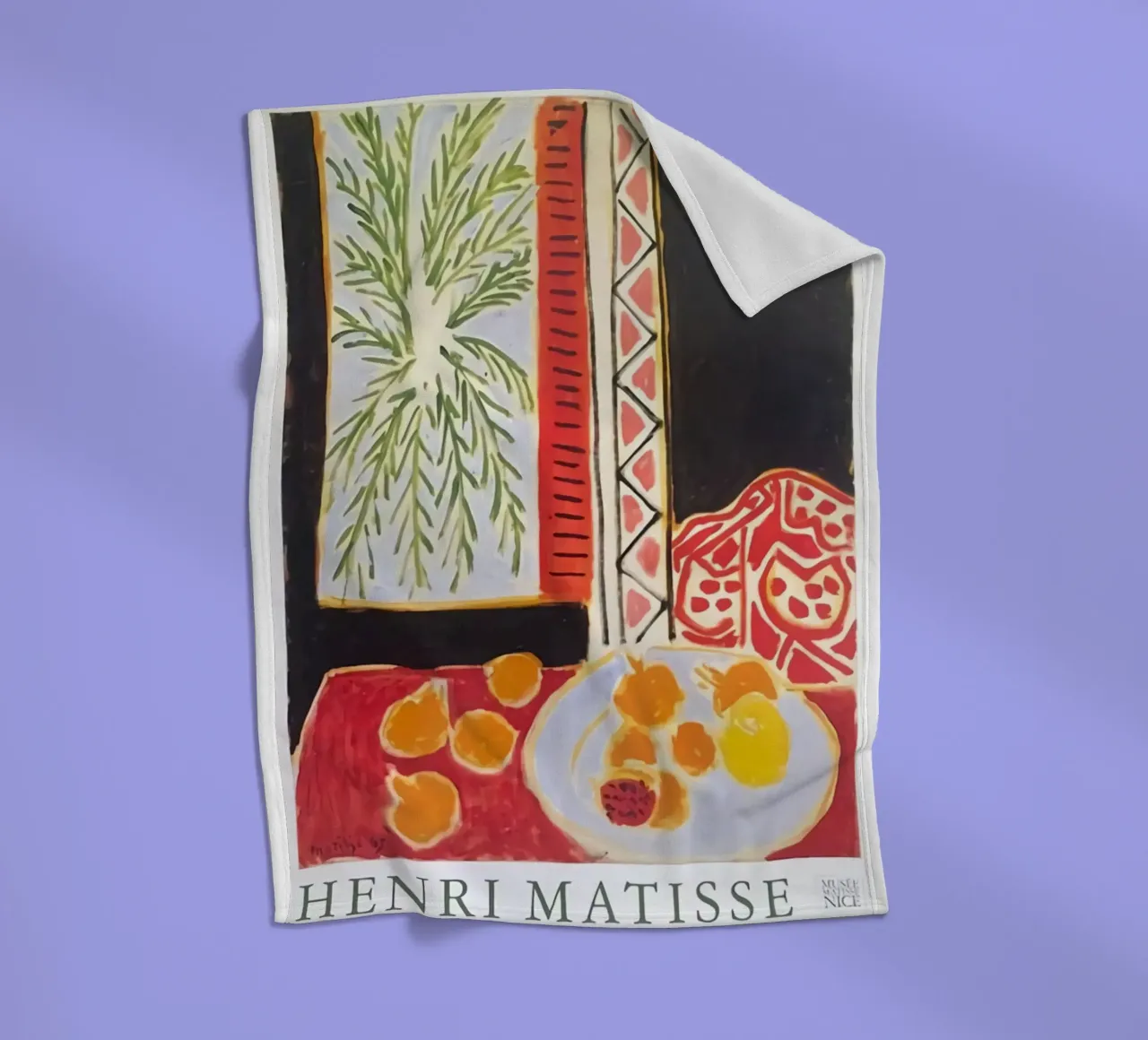 Dining table Abstract fleece blanket by DODOLAN STORE