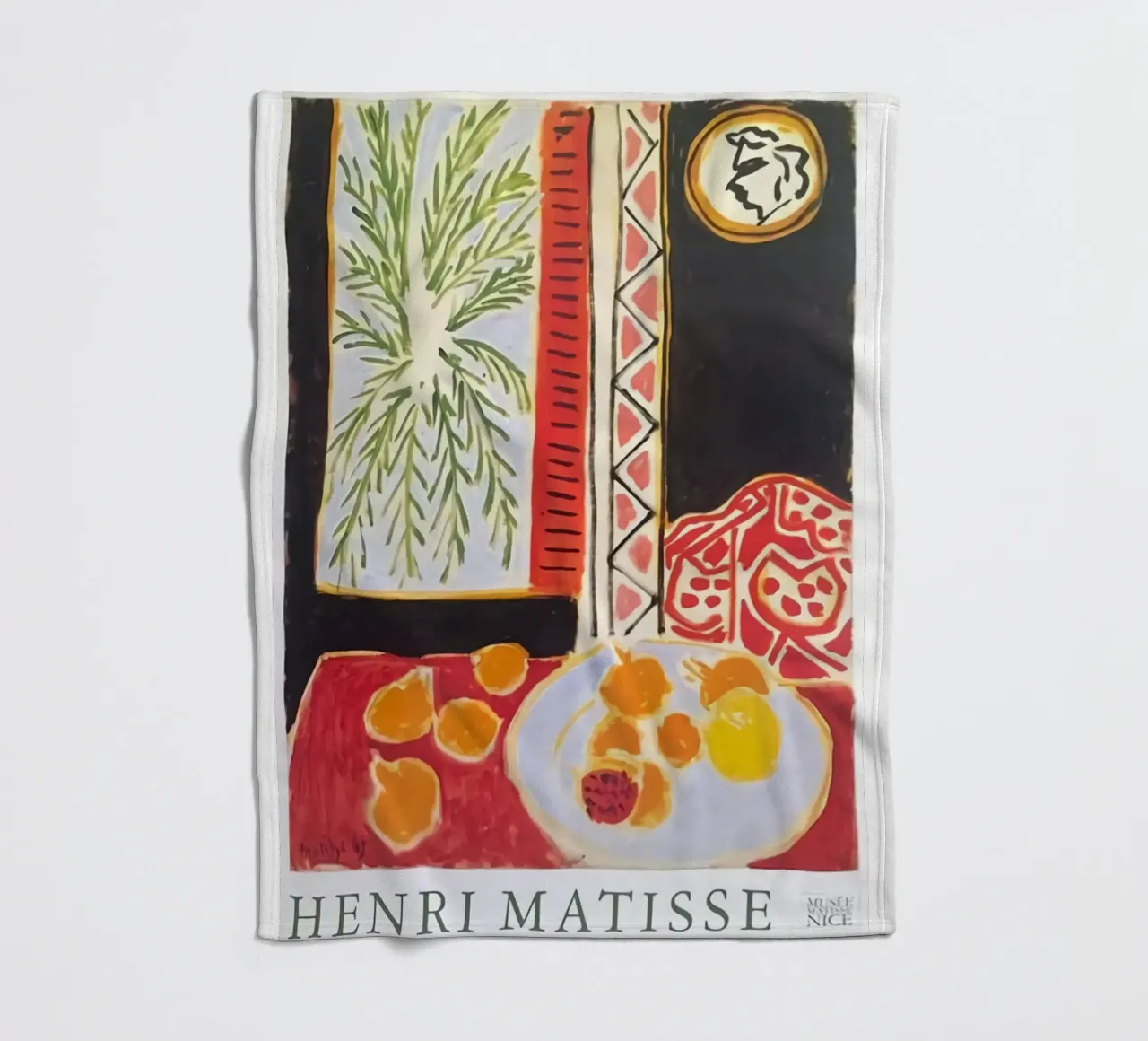 Dining table Abstract fleece blanket by DODOLAN STORE