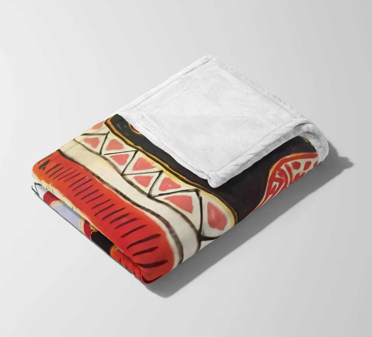 Dining table Abstract fleece blanket by DODOLAN STORE