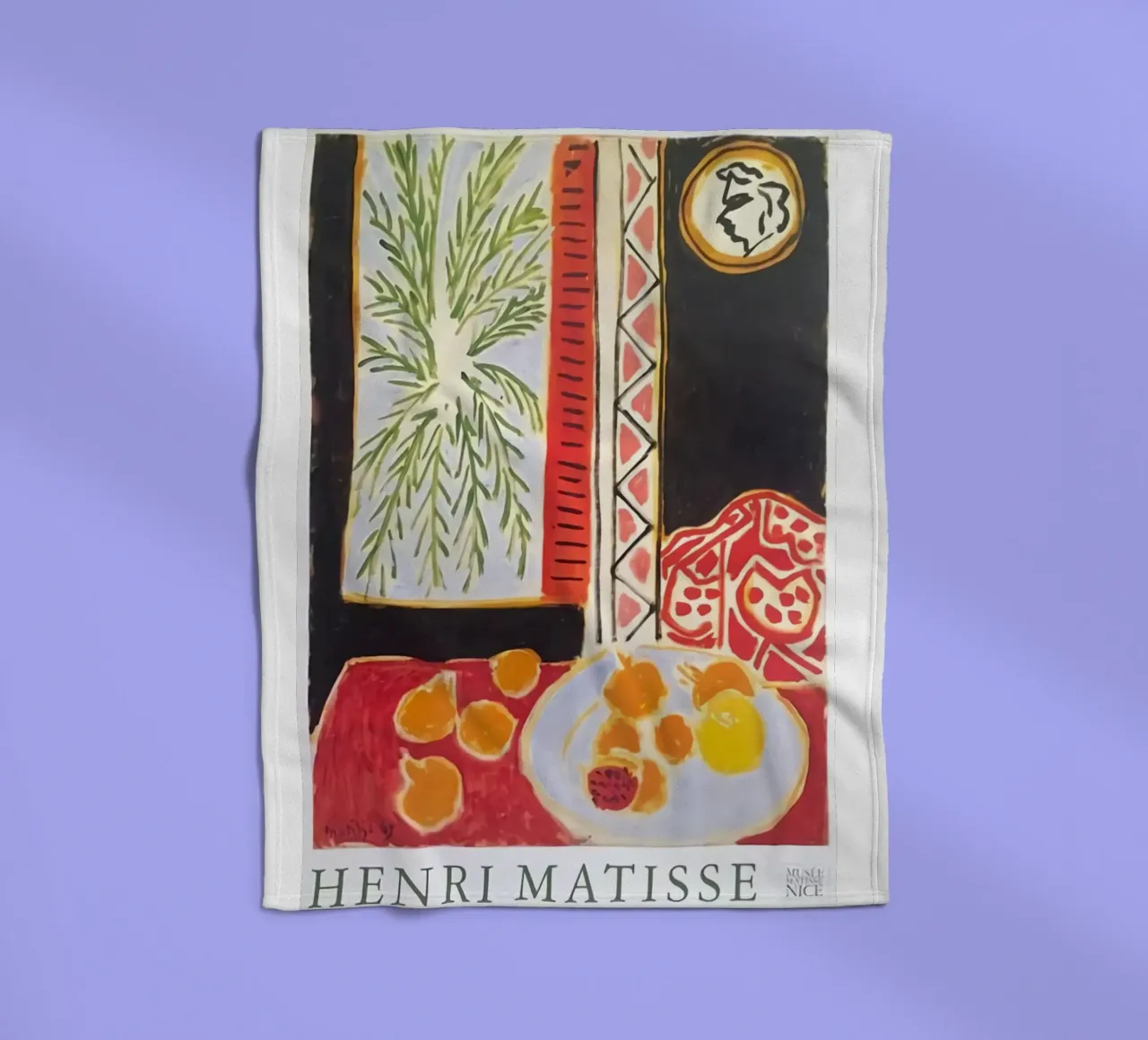 Dining table Abstract fleece blanket by DODOLAN STORE