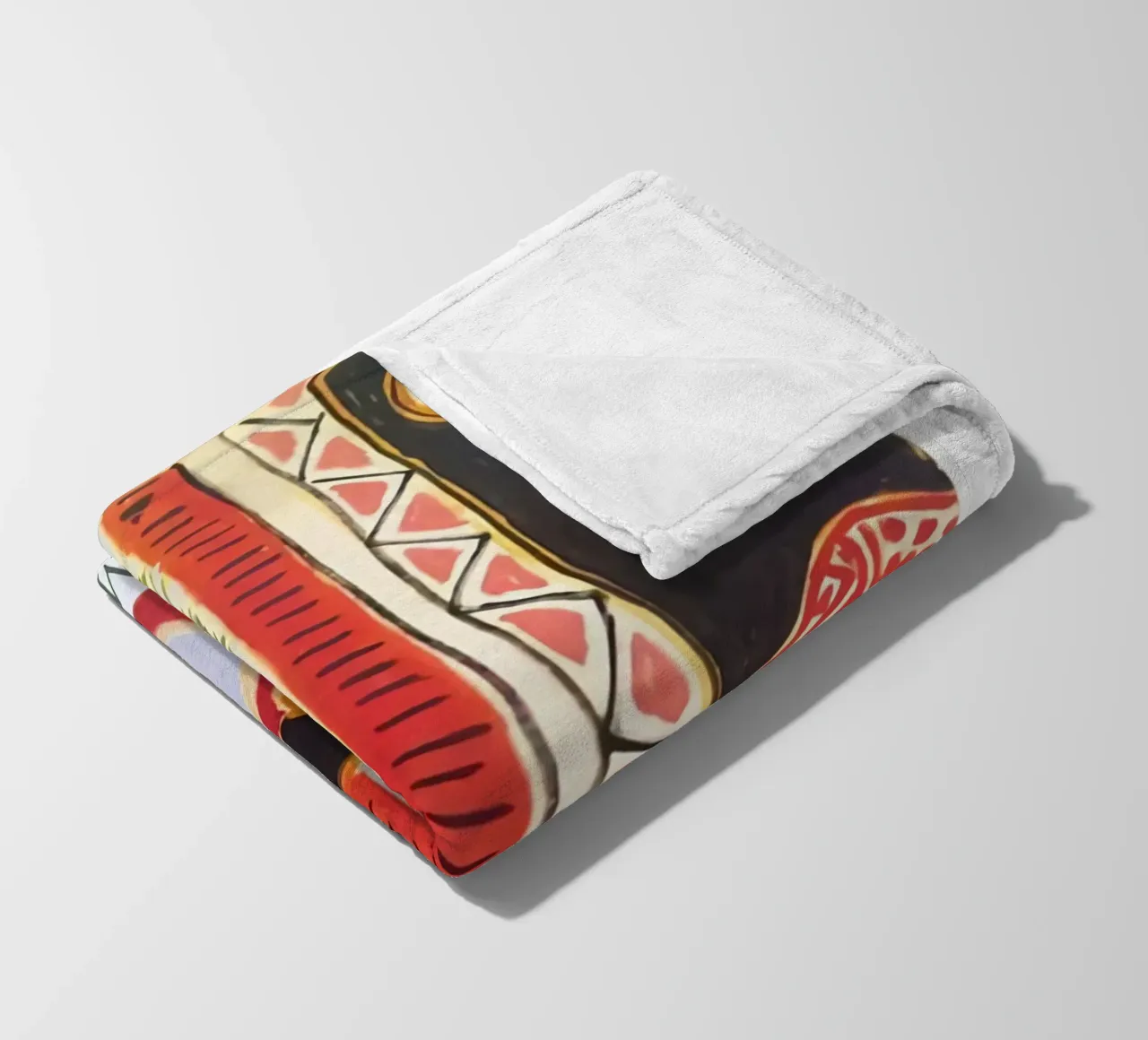 Dining table Abstract fleece blanket by DODOLAN STORE
