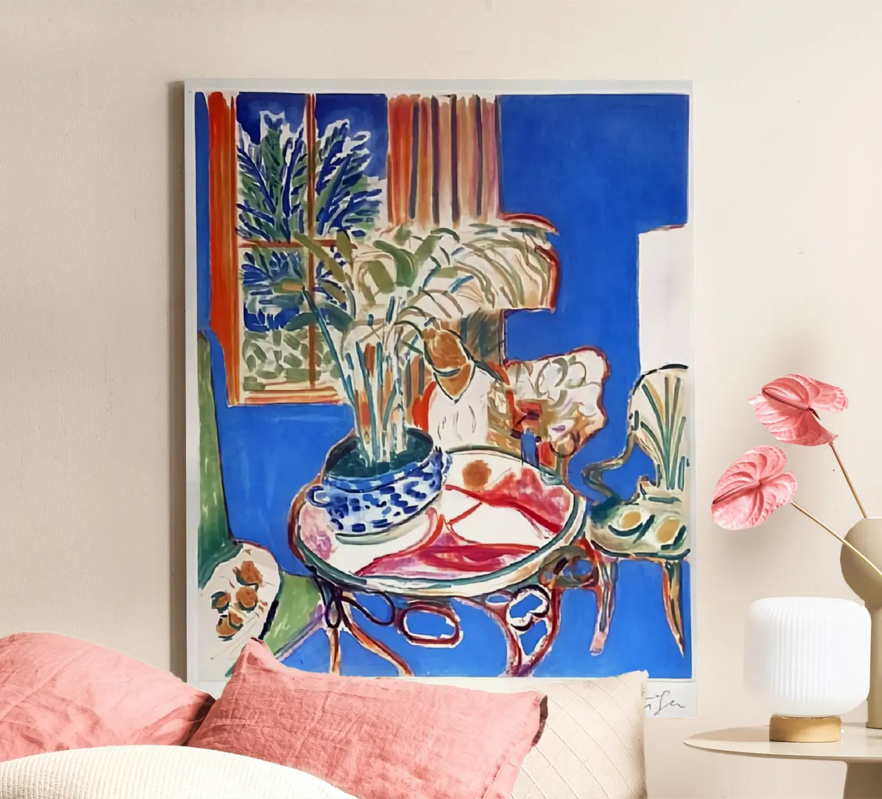 Matisse abstracte stijl canvas met Baklijst van DODOLAN STORE