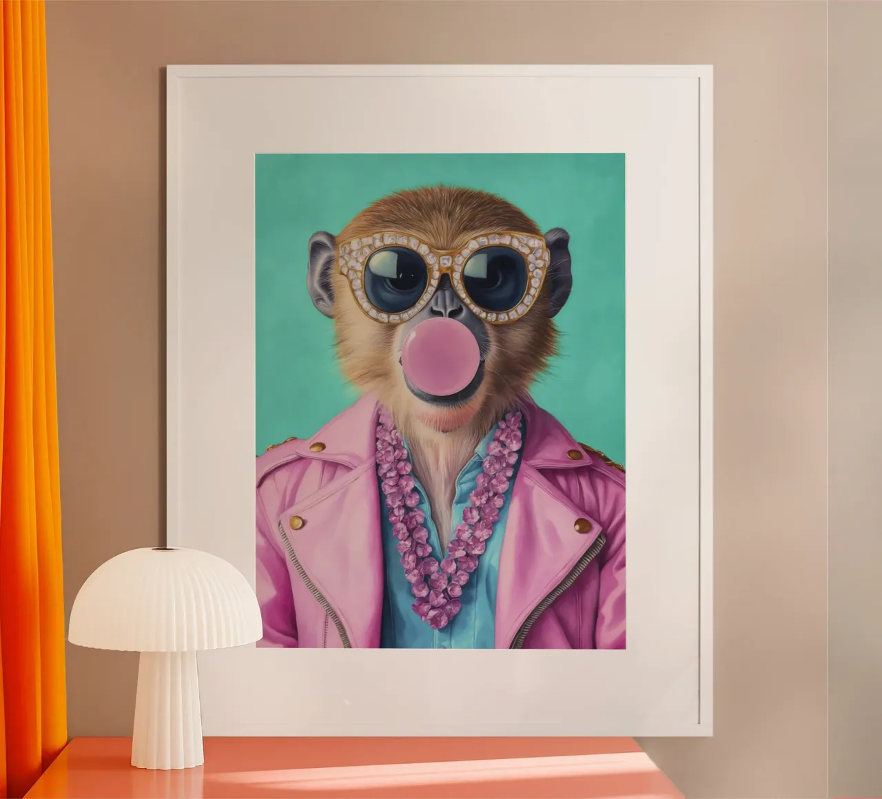 Lemuri sfacciati Street Chic poster con telaio in alluminio da Andrea Haase Animal Love