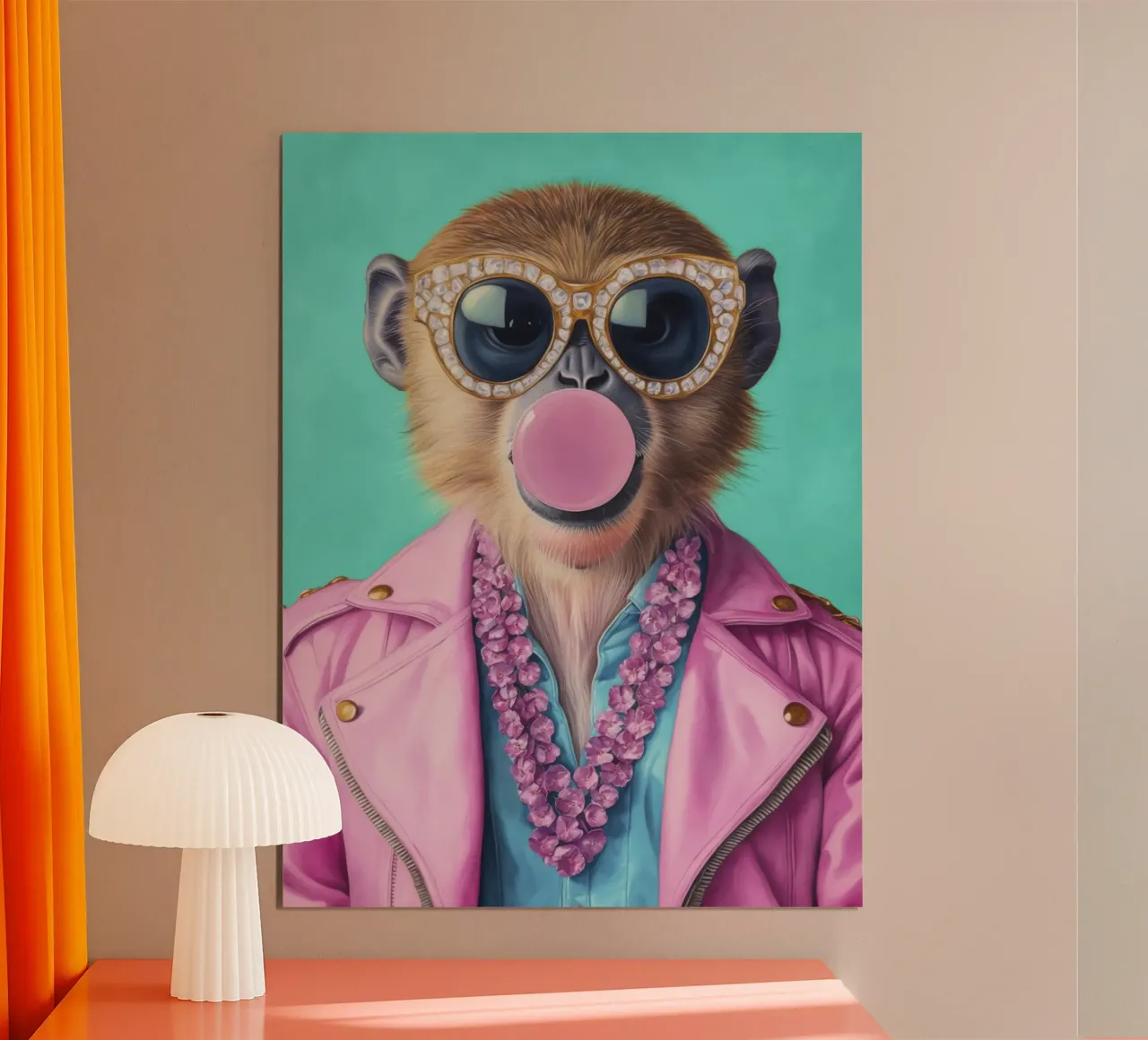 Lemuri sfacciati Street Chic poster con telaio in alluminio da Andrea Haase Animal Love