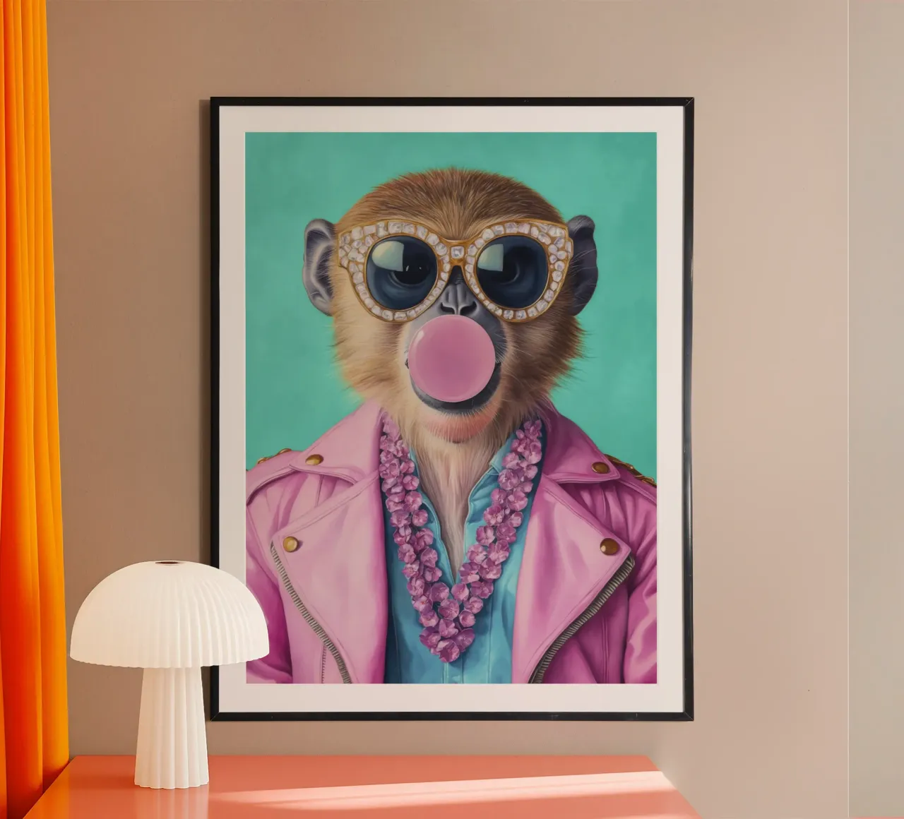 Lemuri sfacciati Street Chic poster con telaio in alluminio da Andrea Haase Animal Love