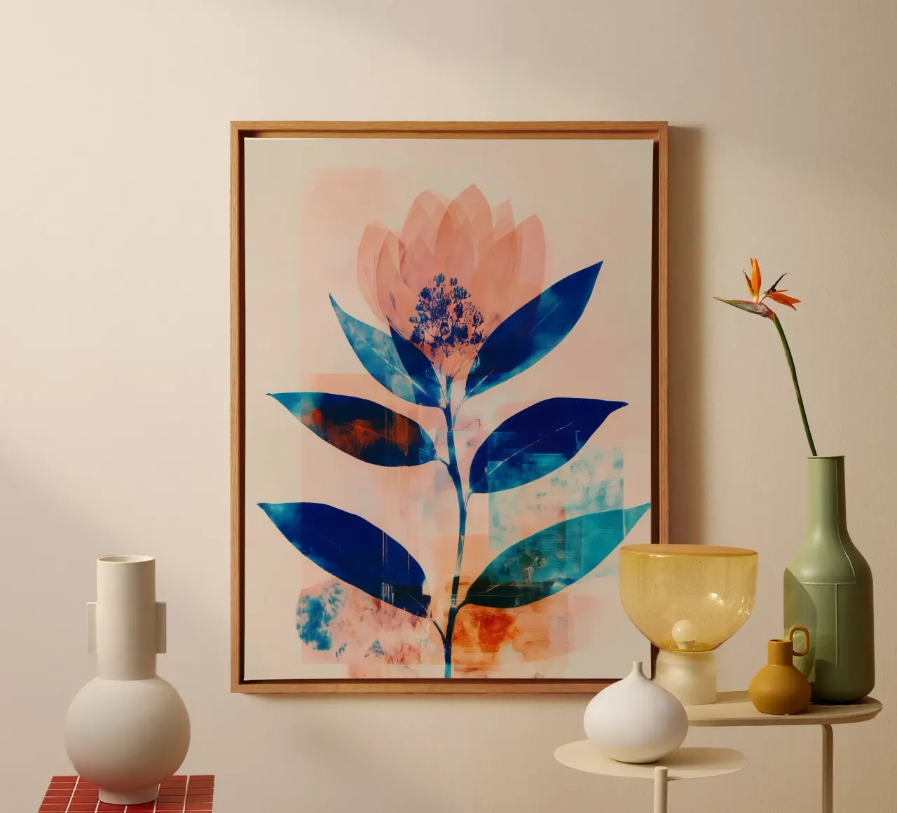 Kroonbladfrequentie 1 canvas met Baklijst van Seed & Signal