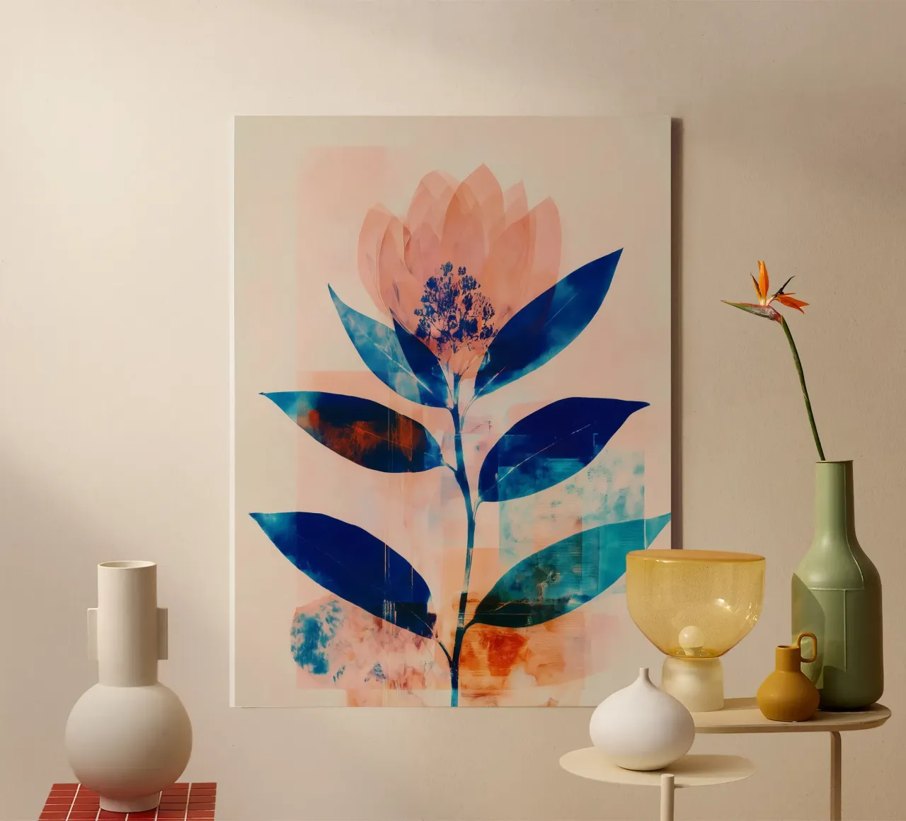 Kroonbladfrequentie 1 canvas met Baklijst van Seed & Signal