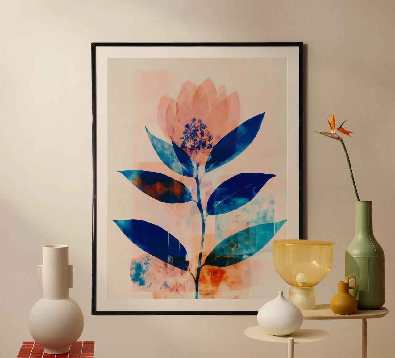 Frequenza dei petali 1 poster con telaio in plastica da Seed & Signal