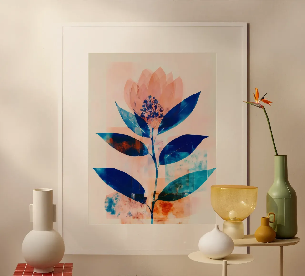 Frequenza dei petali 1 poster con telaio in plastica da Seed & Signal