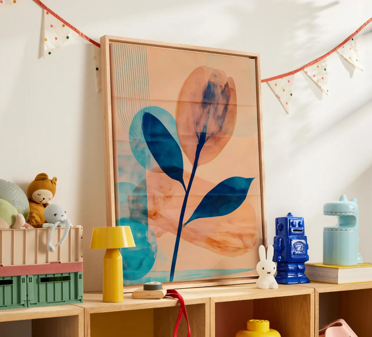 Petal Frequency 2 canvas with Floater frame by Seed & Signal