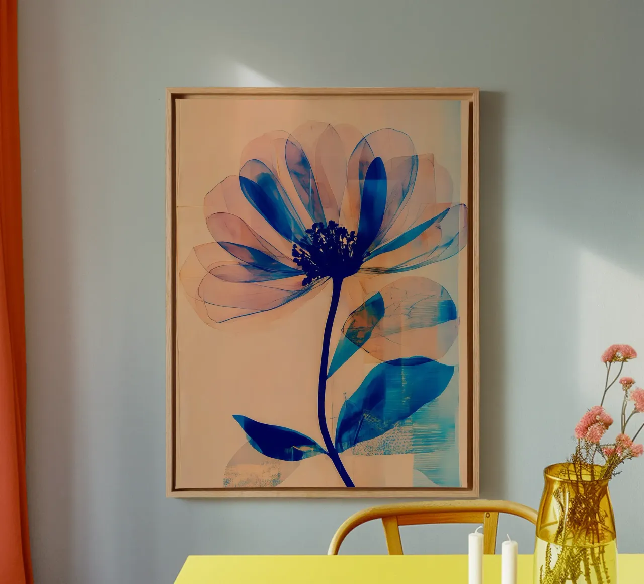 Frequenza dei petali 3 tela con Cornice a cassetta da Seed & Signal