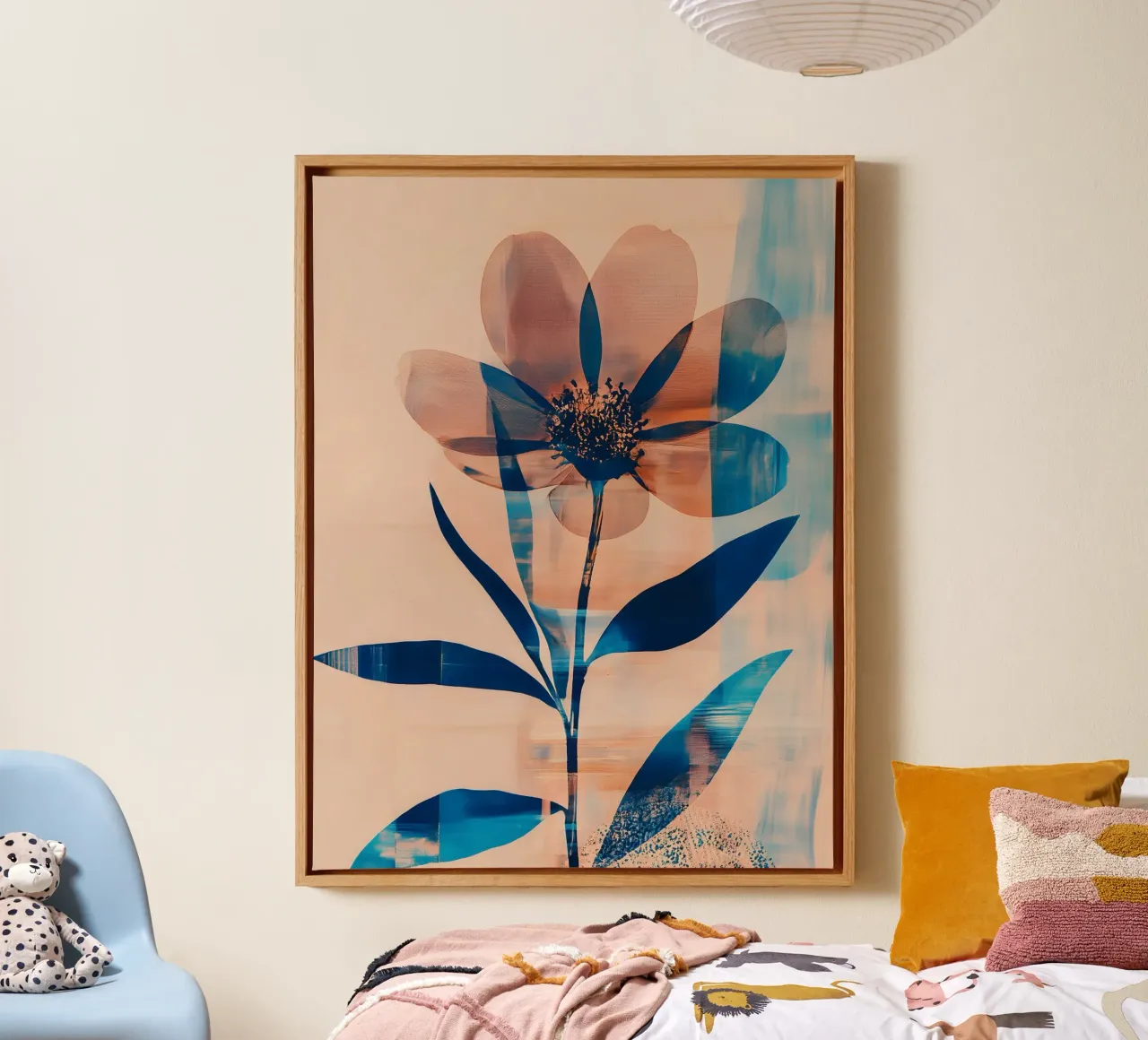 Frequenza dei petali 4 tela con Cornice a cassetta da Seed & Signal