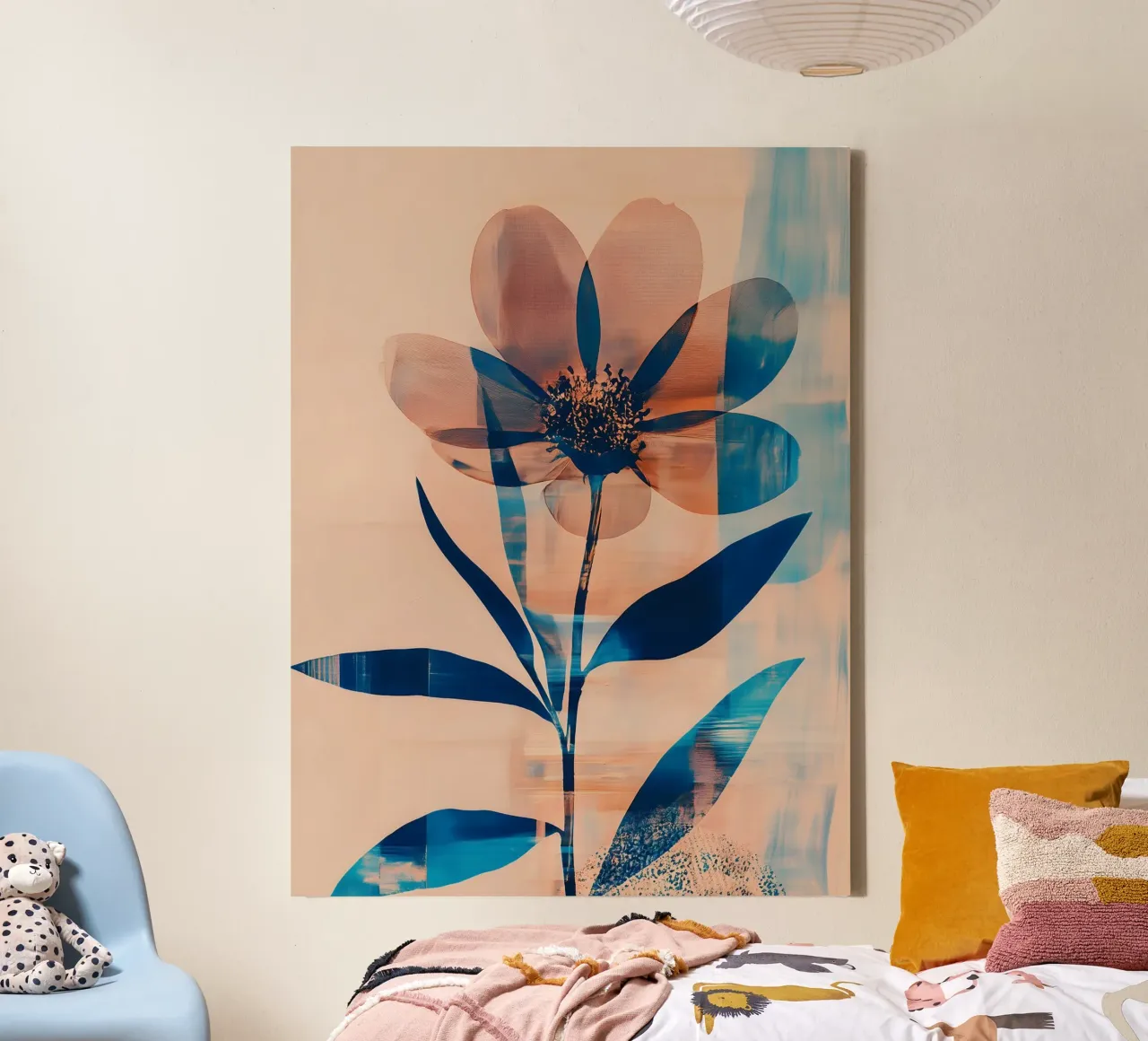 Frequenza dei petali 4 tela con Cornice a cassetta da Seed & Signal