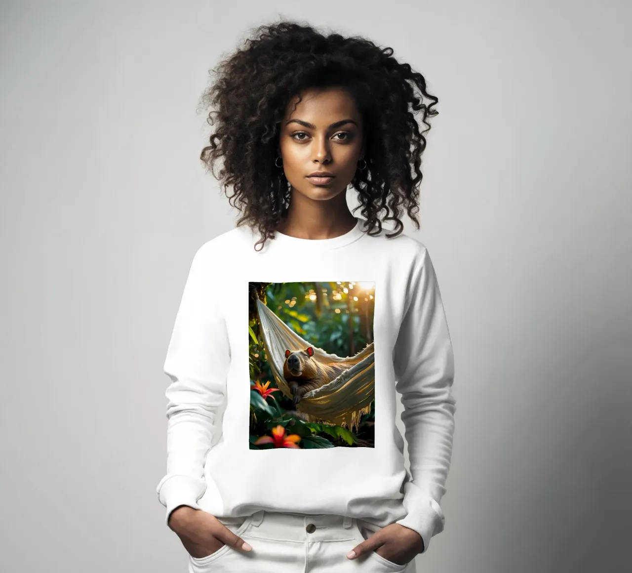 🌿🌺 Capibara | Tutto a tempo debito felpa da Trinkets NL Design Studio