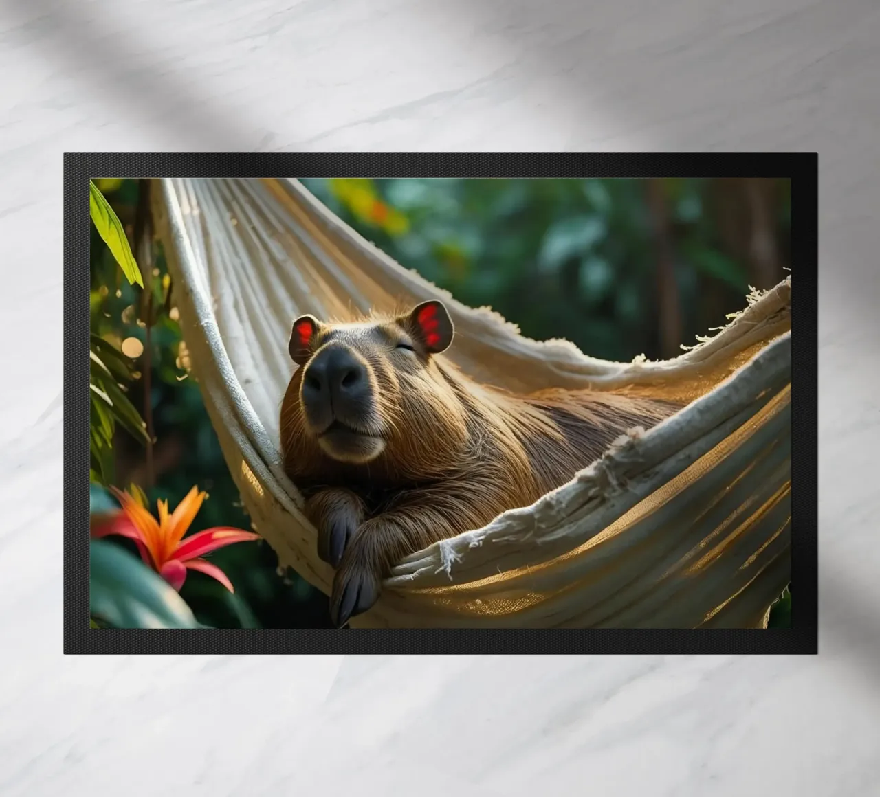 🌿🌺 Capibara | Tutto a tempo debito zerbino da Trinkets NL Design Studio