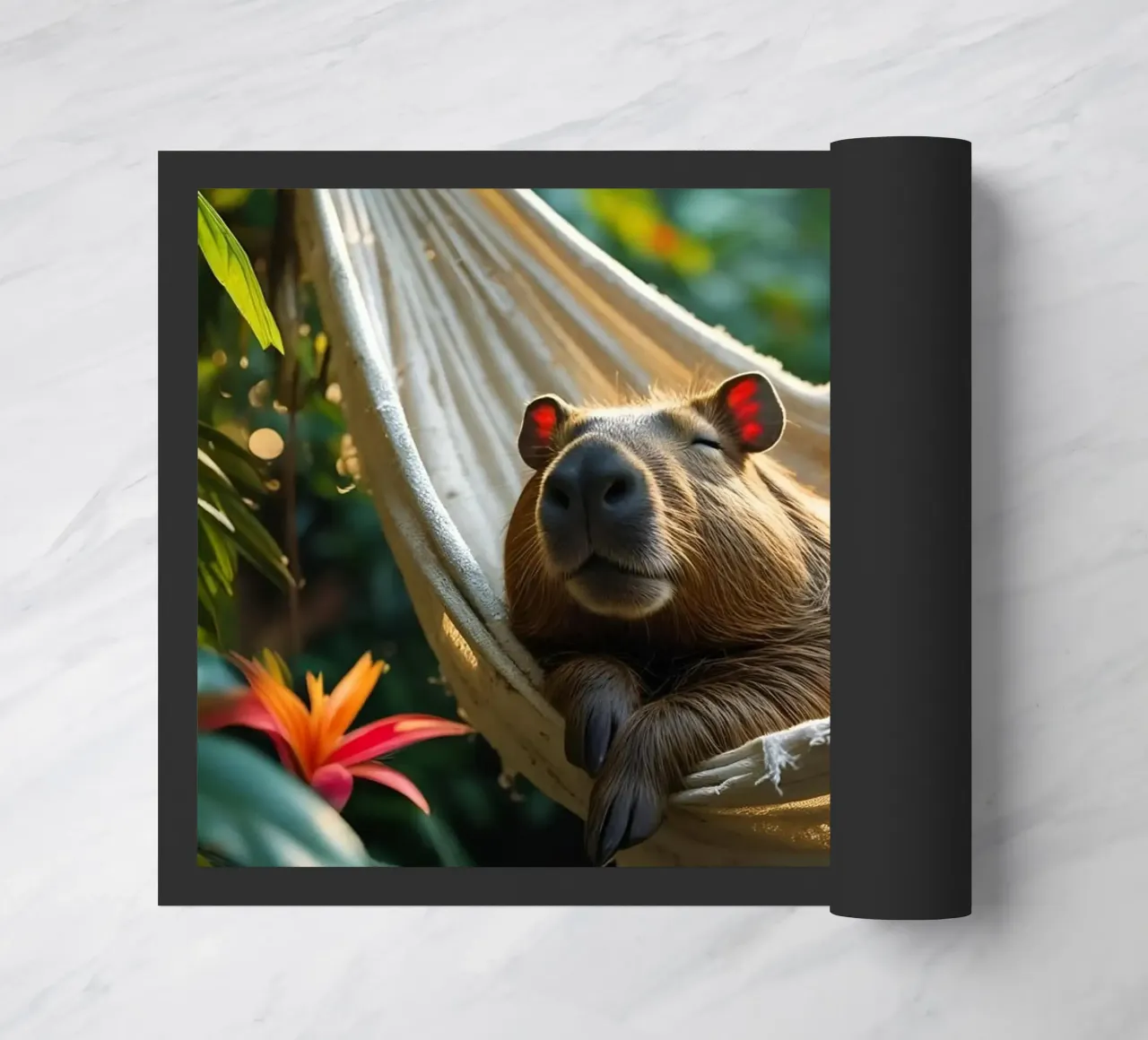 🌿🌺 Capibara | Tutto a tempo debito zerbino da Trinkets NL Design Studio