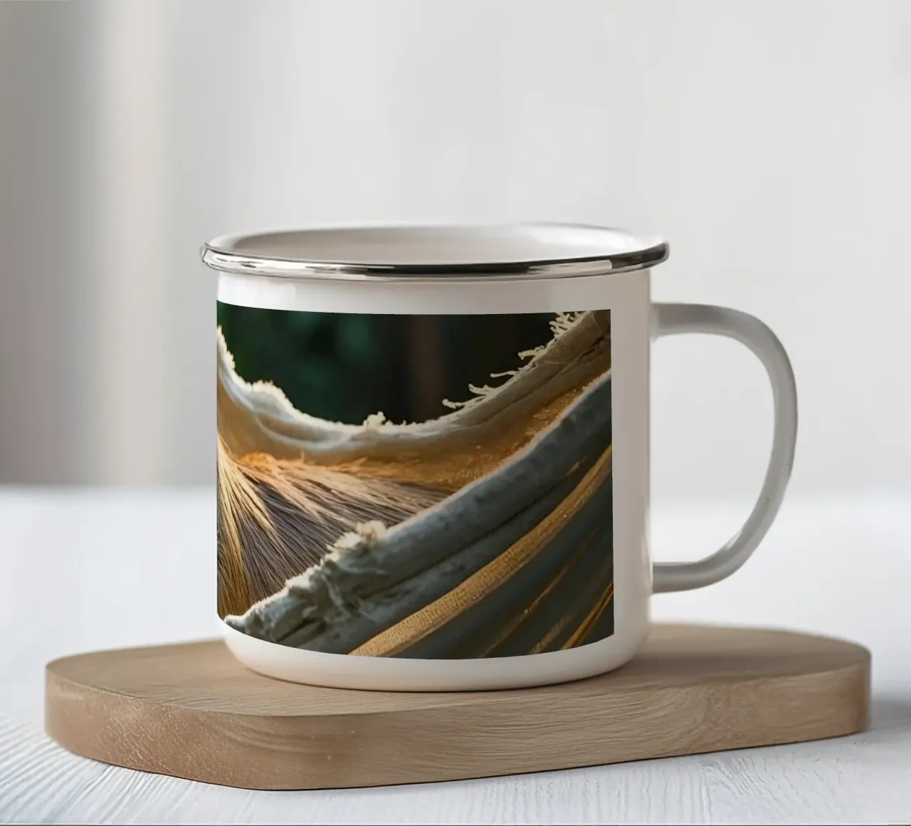 🌿🌺 Capibara | Tutto a tempo debito tazza in smalto da Trinkets NL Design Studio