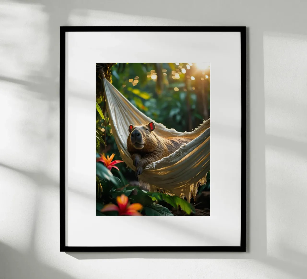 🌿🌺 Capibara | Tutto a tempo debito poster con telaio in alluminio da Trinkets NL Design Studio