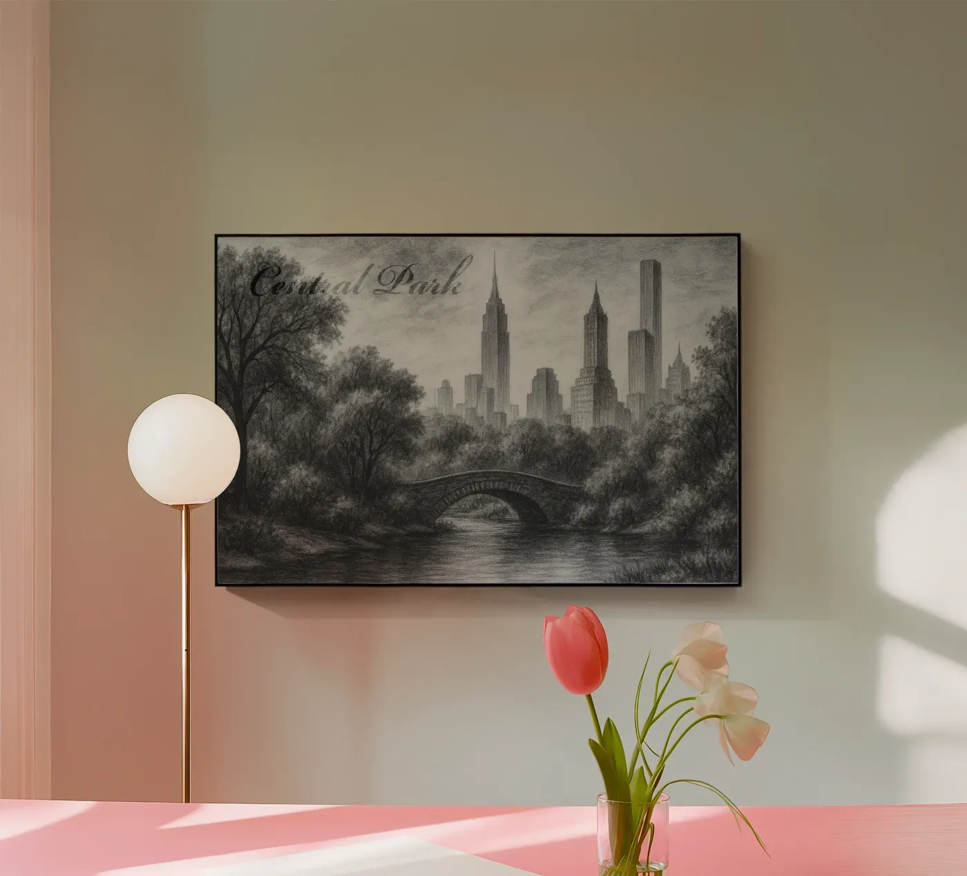 CENTRAL PARK plexiglas de Vintage Van Gogh