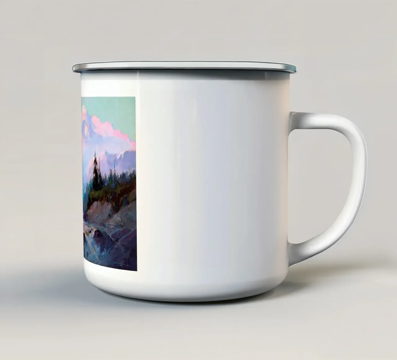Pink Mountain Mt. McKinley tazza in smalto da apoloprints