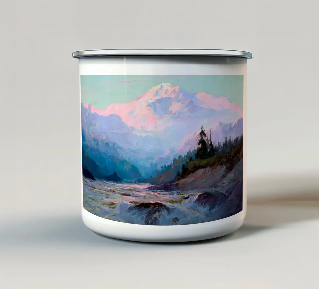 Pink Mountain Mt. McKinley tazza in smalto da apoloprints