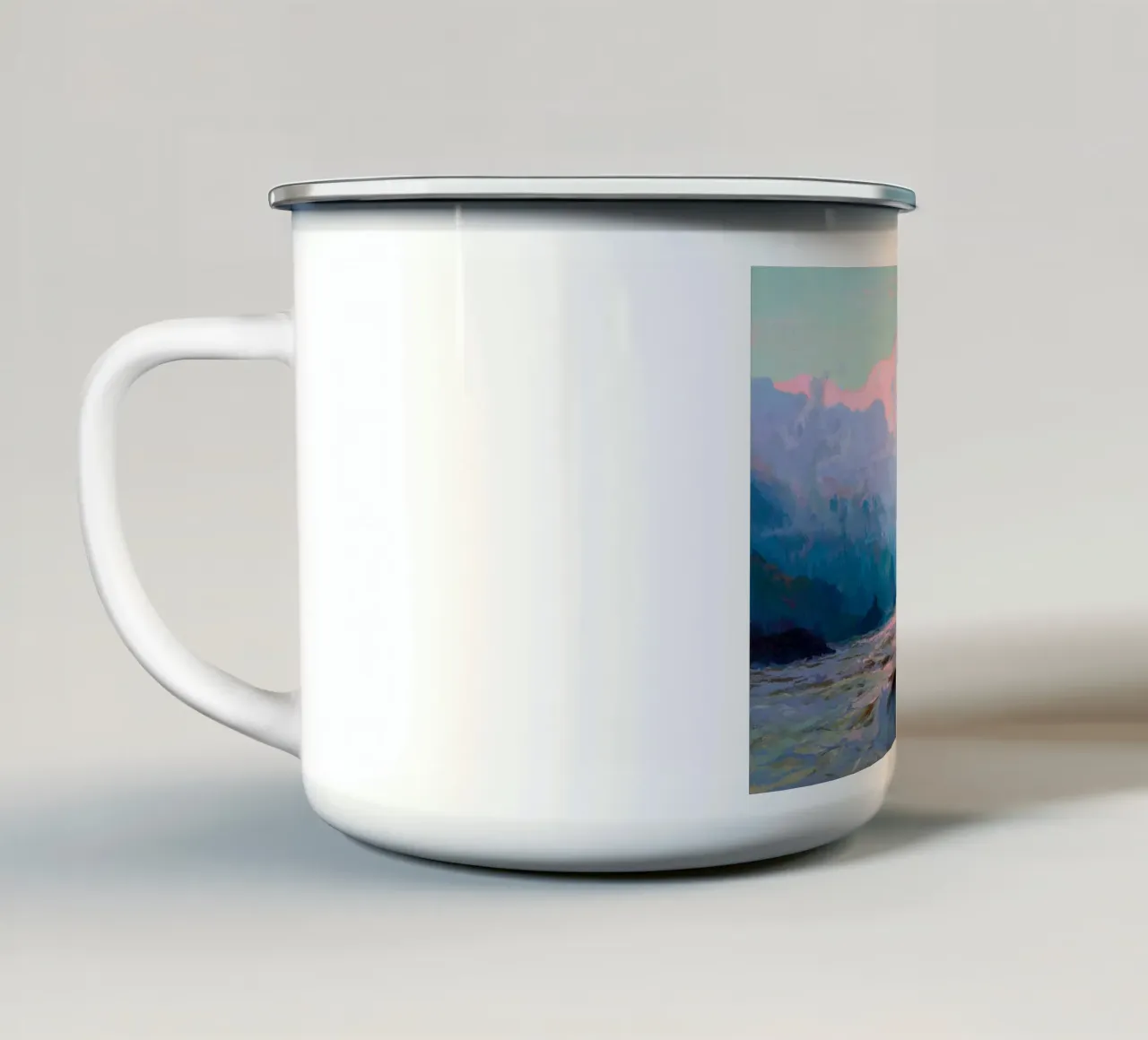 Pink Mountain Mt. McKinley tazza in smalto da apoloprints