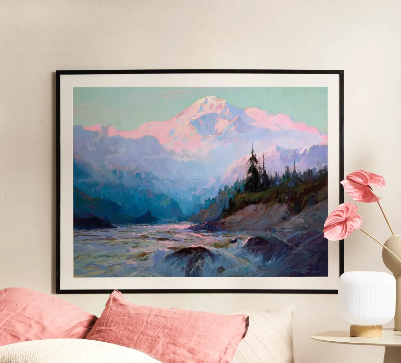 Pink Mountain Mt. McKinley poster da apoloprints