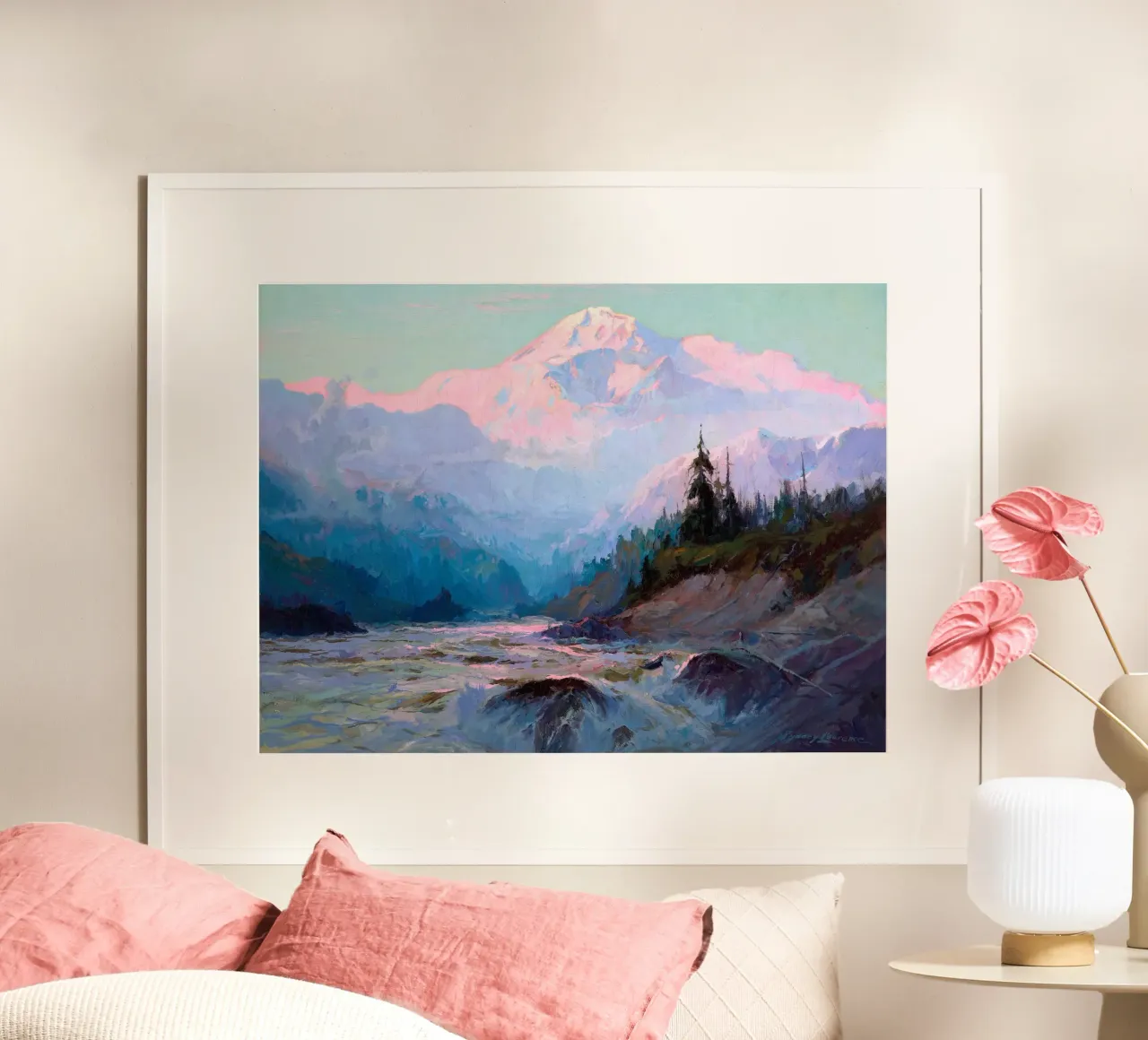 Pink Mountain Mt. McKinley poster da apoloprints