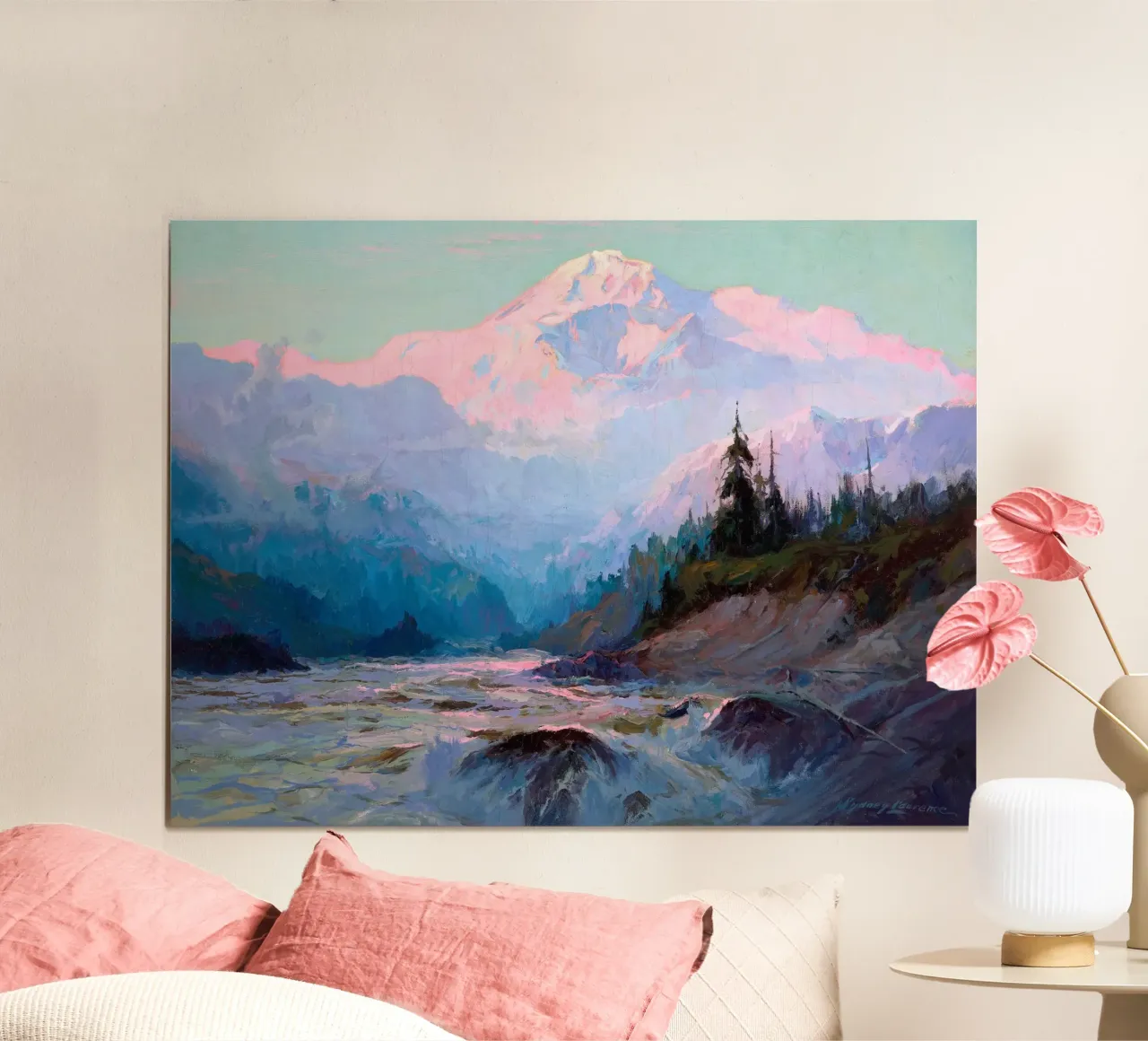 Pink Mountain Mt. McKinley poster da apoloprints