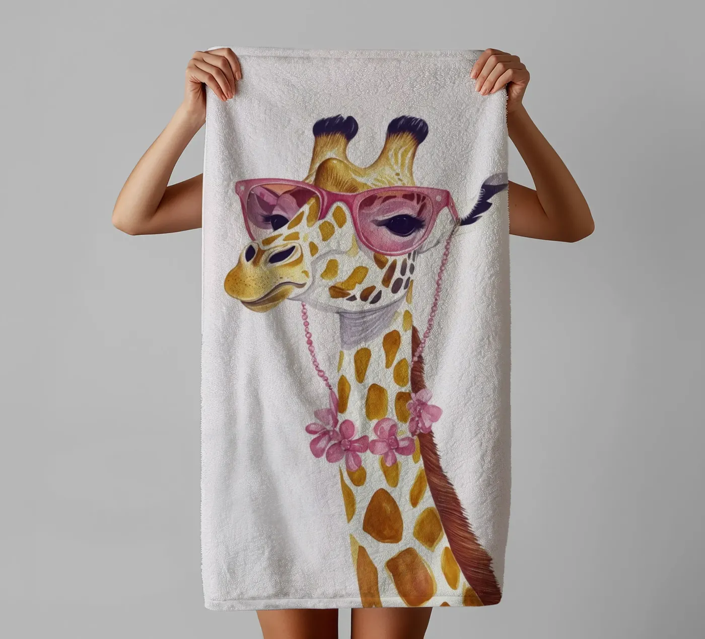 Fancy Giraffe Couture Chic badhanddoek van Andrea Haase Animal Love