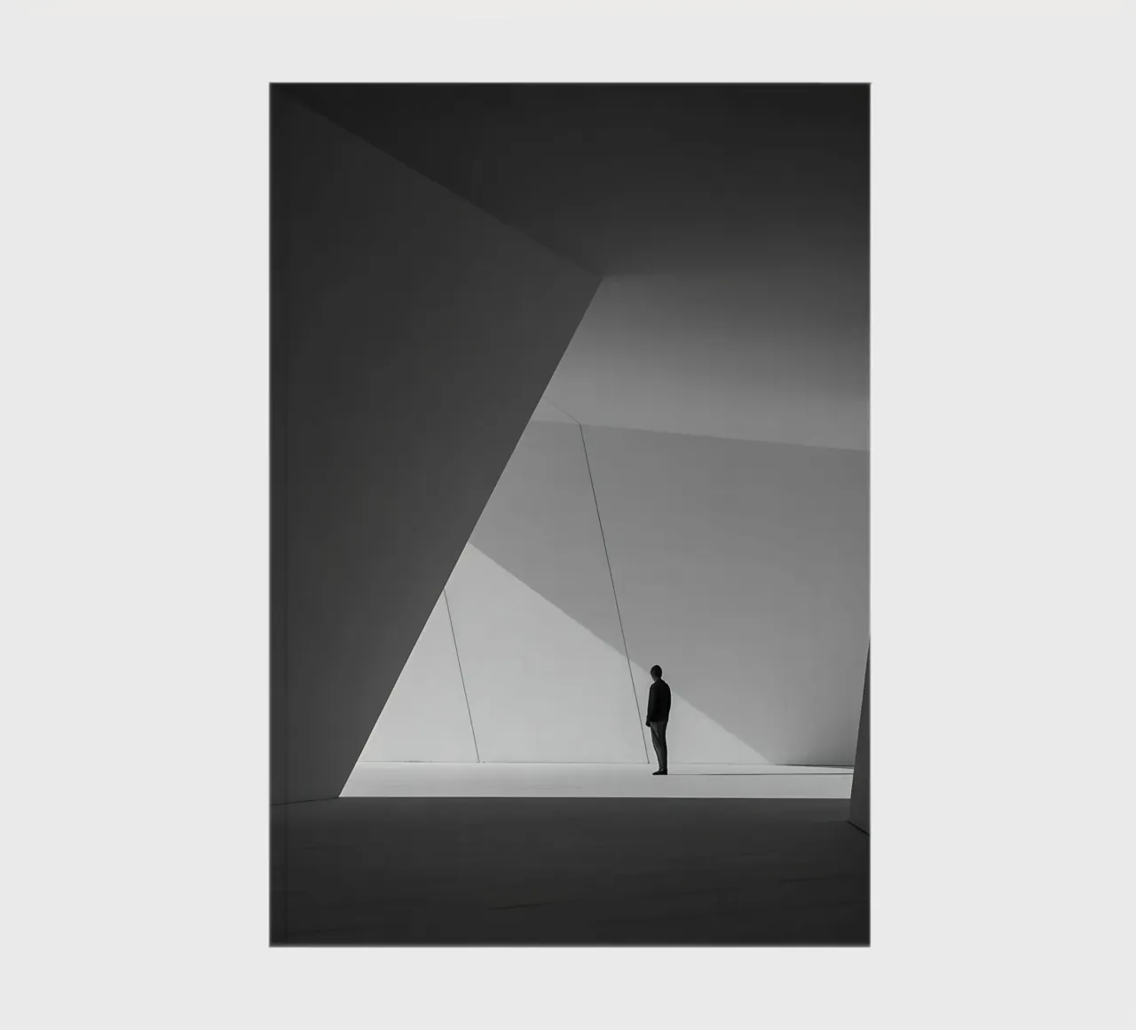 Silhouette lost in modern architecture notebook by Plain Thoughts