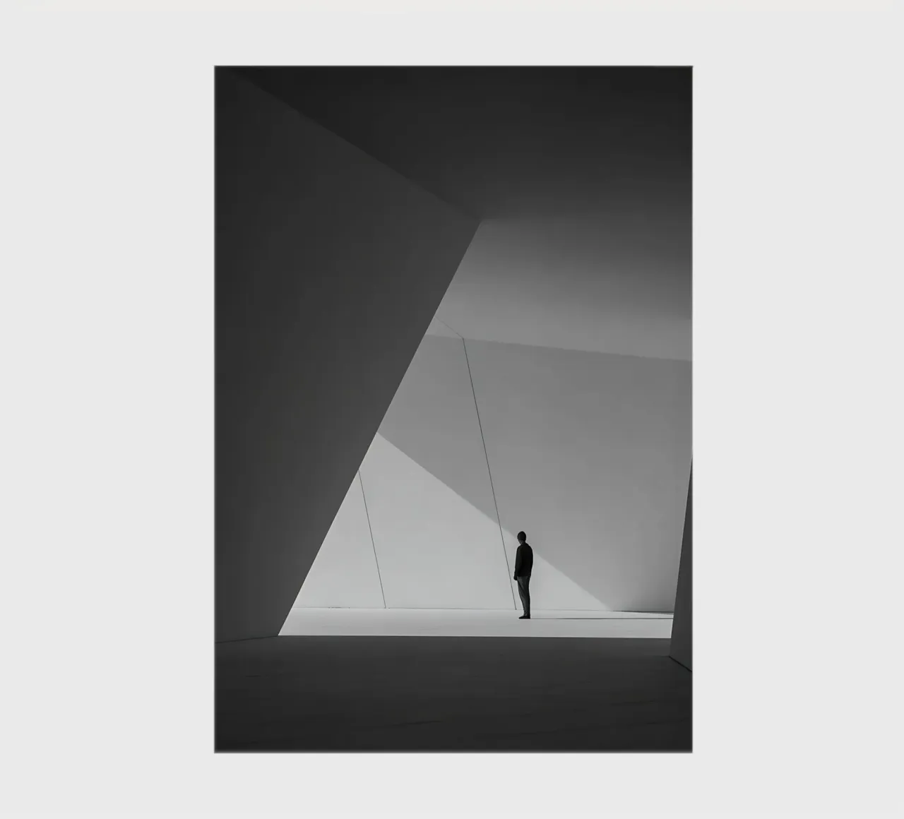 Silhouette lost in modern architecture notebook by Plain Thoughts