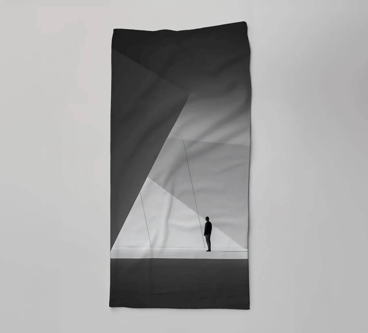 Silhouette lost in modern architecture towel by Plain Thoughts