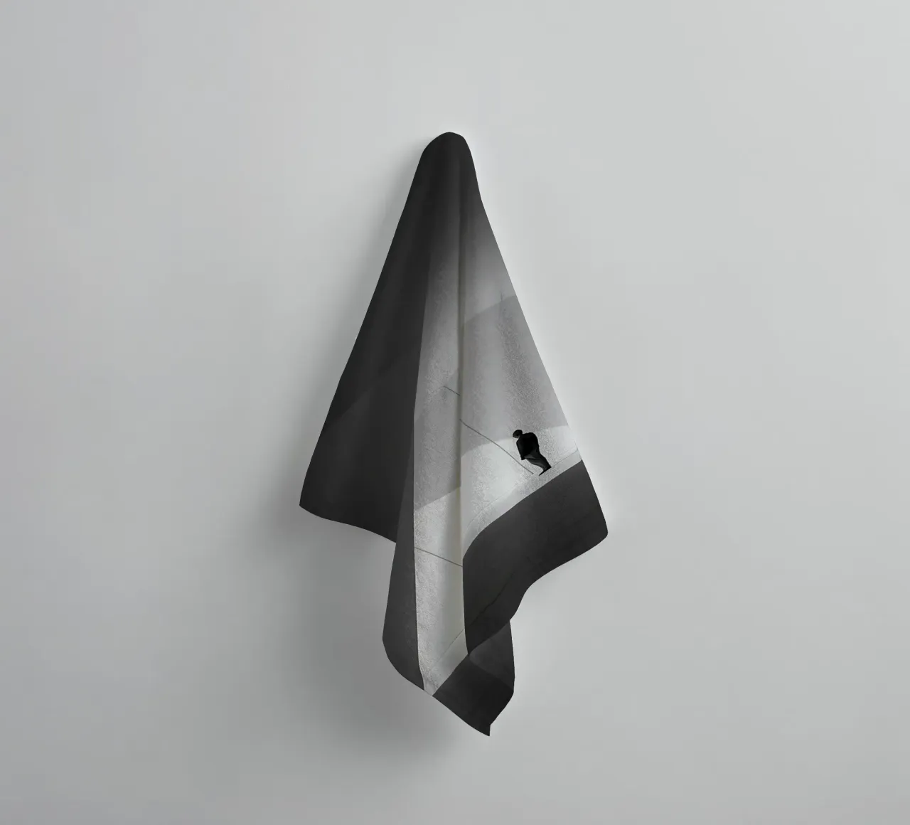 Silhouette lost in modern architecture towel by Plain Thoughts
