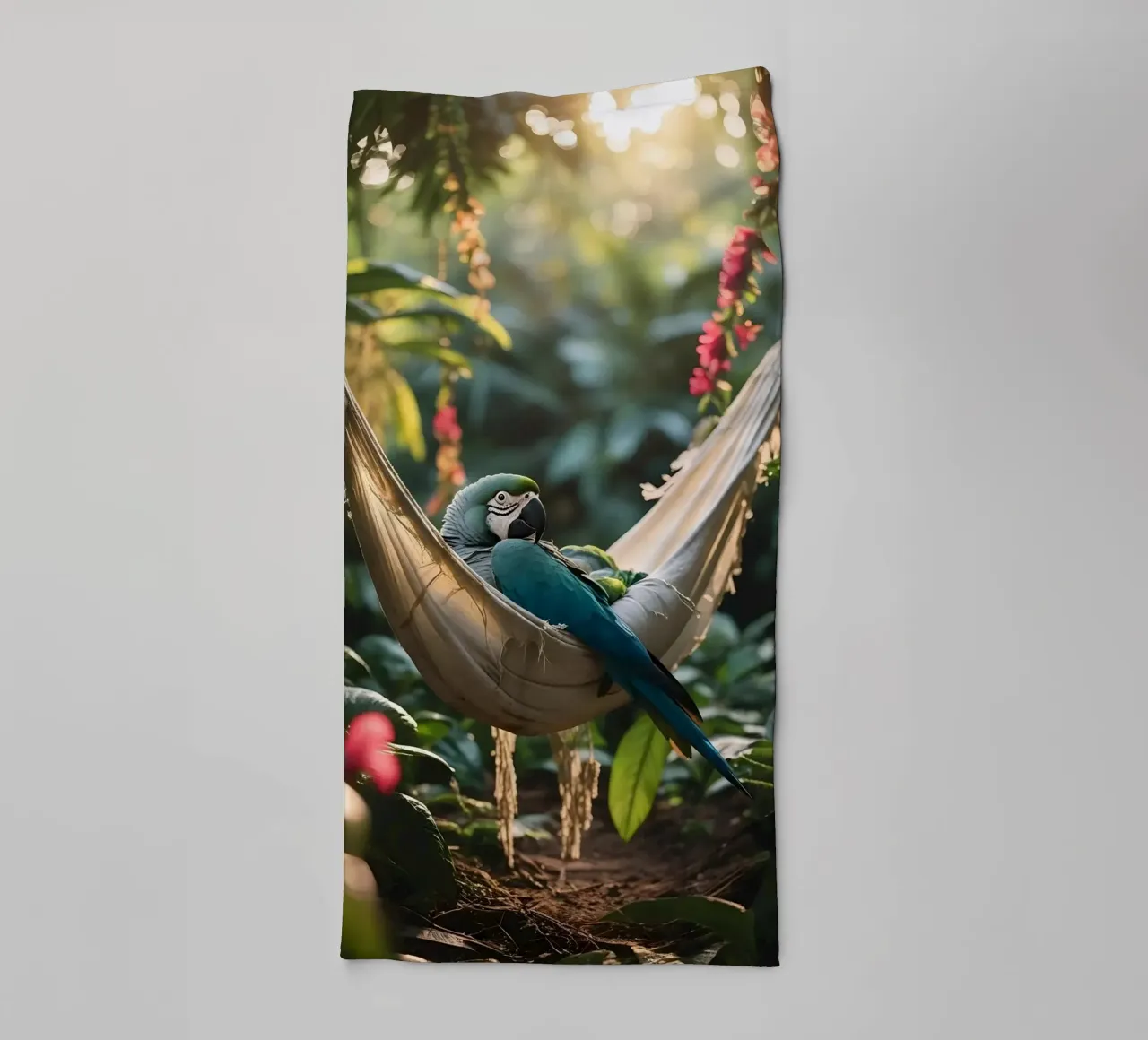 🌿🦜 Ara | Nice and busy... with nothing ;) (2) towel by Trinkets NL Design Studio