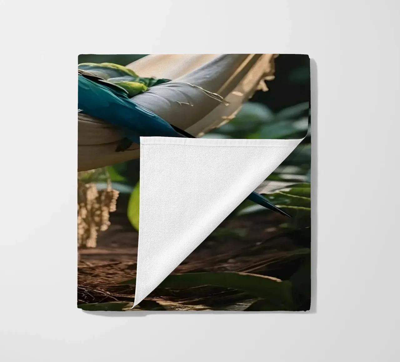 🌿🦜 Ara | Nice and busy... with nothing ;) (2) beach towel by Trinkets NL Design Studio