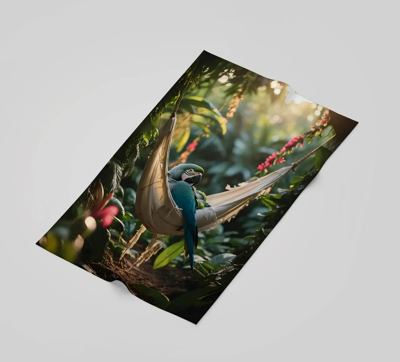 🌿🦜 Ara | Nice and busy... with nothing ;) (2) beach towel by Trinkets NL Design Studio