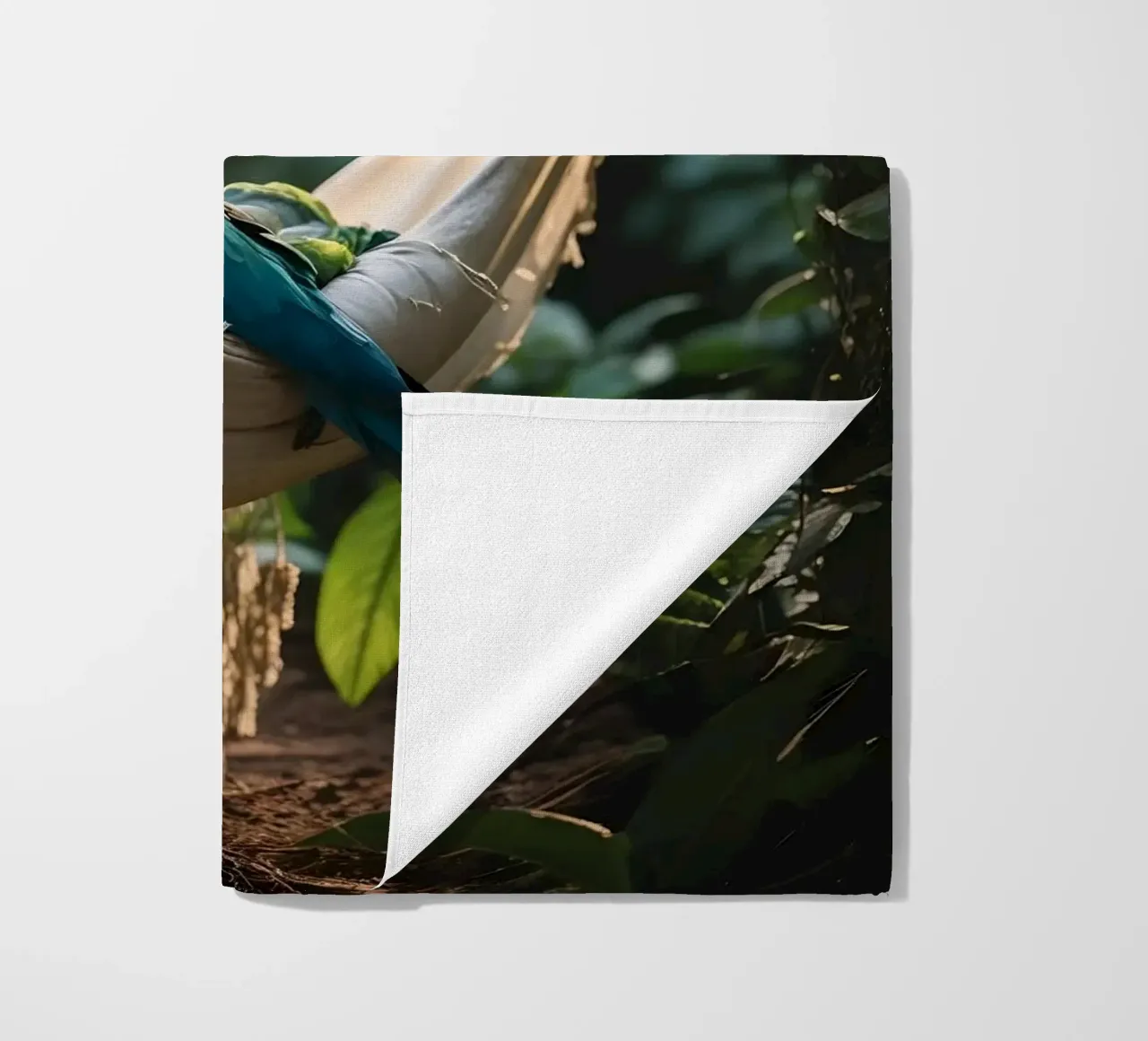 🌿🦜 Ara | Nice and busy... with nothing ;) (2) beach towel by Trinkets NL Design Studio