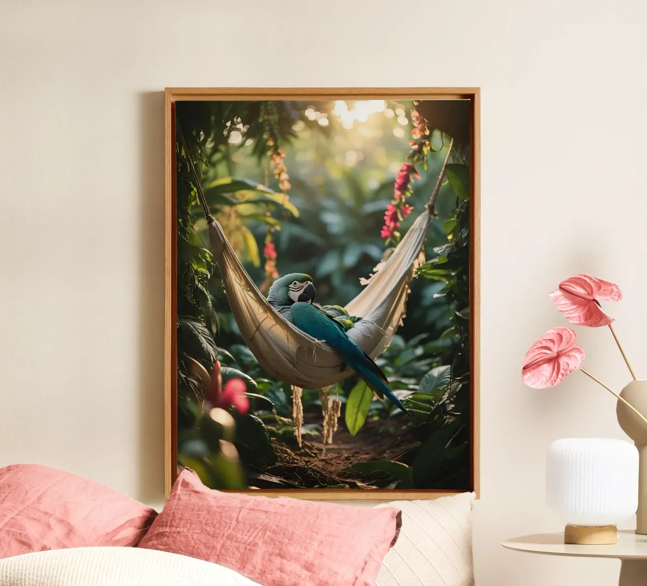 🌿🦜 Ara | Nice and busy... with nothing ;) (2) canvas by Trinkets NL Design Studio